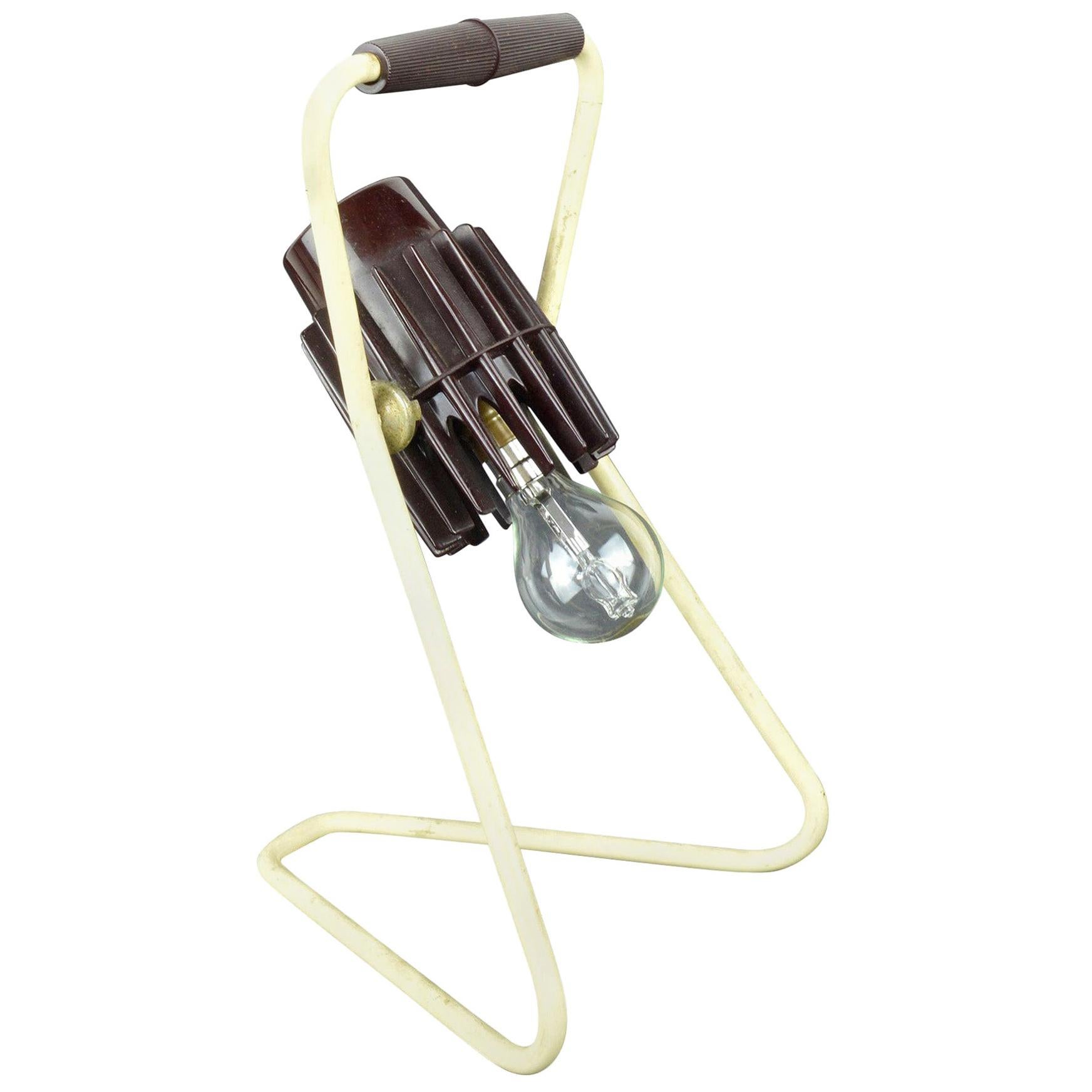 Vintage Industrial Adjustable Desk Lamp, Belgian, Mid-20th Century