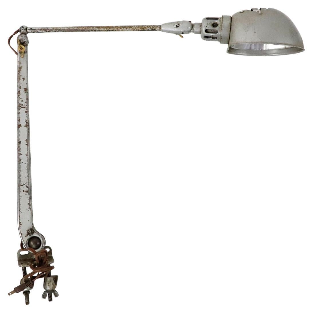 Vintage Industrial, Adjustable Desk Table Lamp For Sale