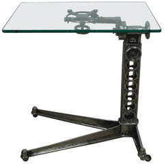 Vintage Industrial Adjustable High to Low Work Table, English, 1920s