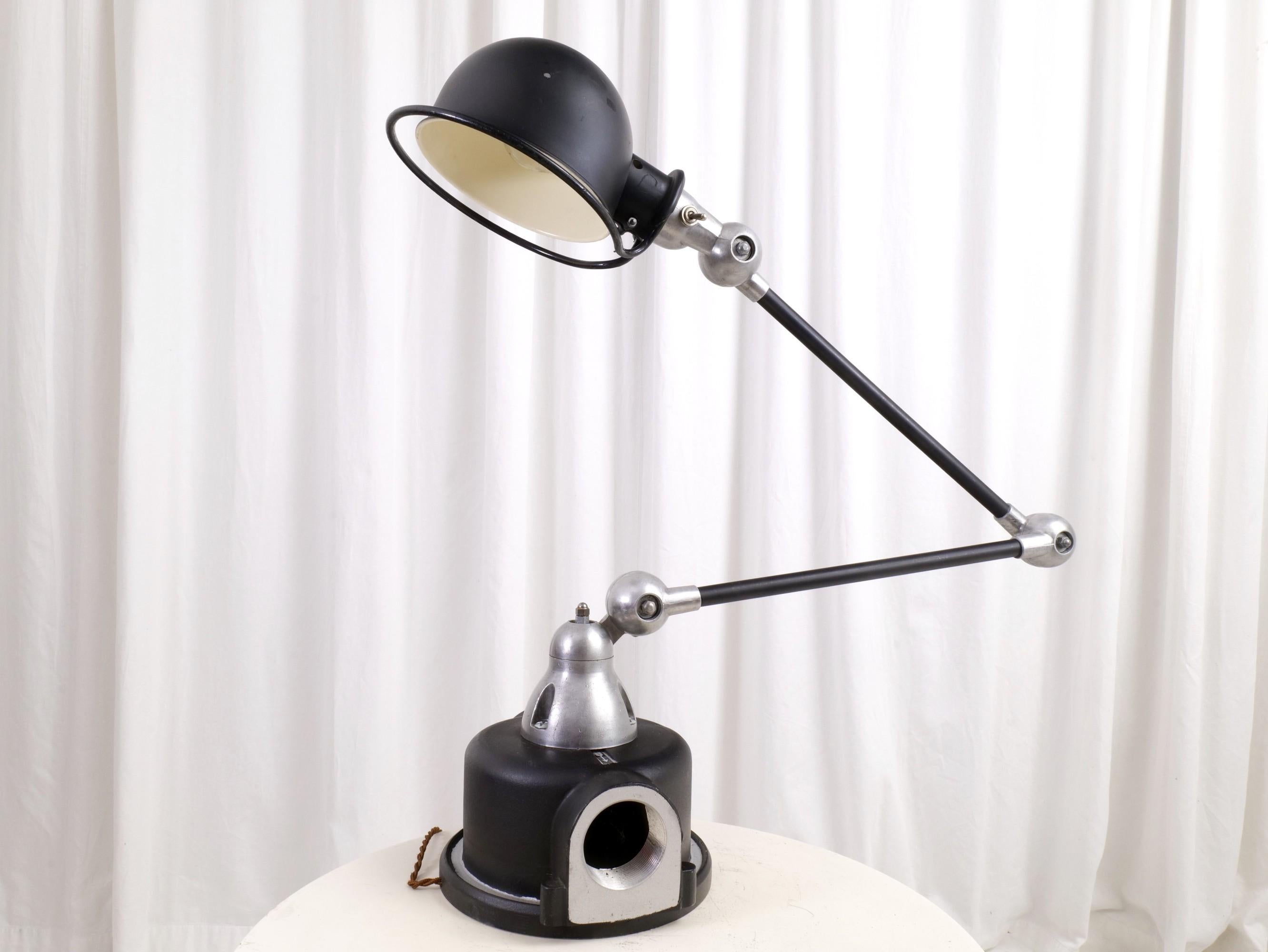 Vintage Industrial Adjustable Lamp by Jielde Louis Domecq, France For Sale 1