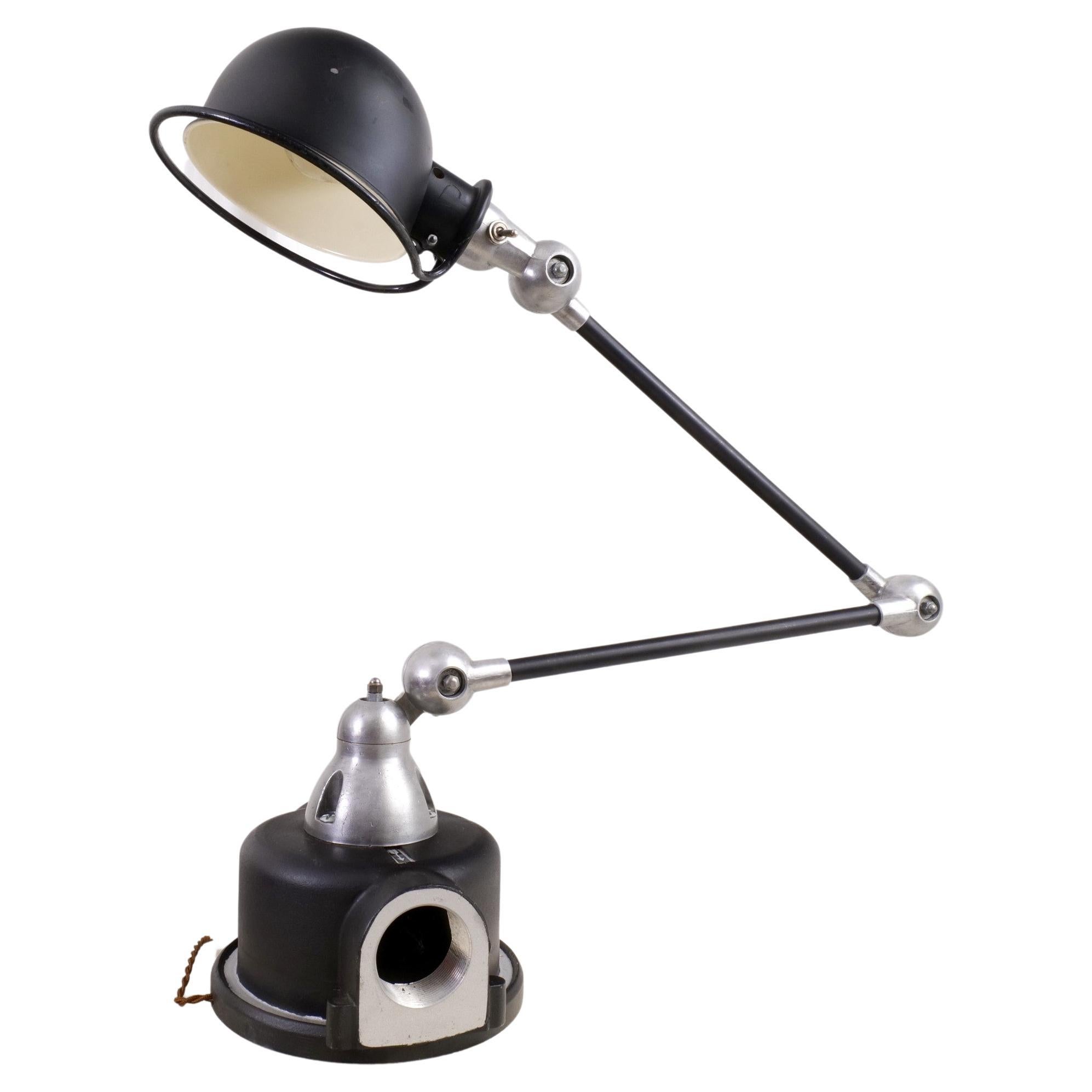 Verstellbare industrielle Vintage-Industrie-Lampe von Jielde Louis Domecq, Frankreich
