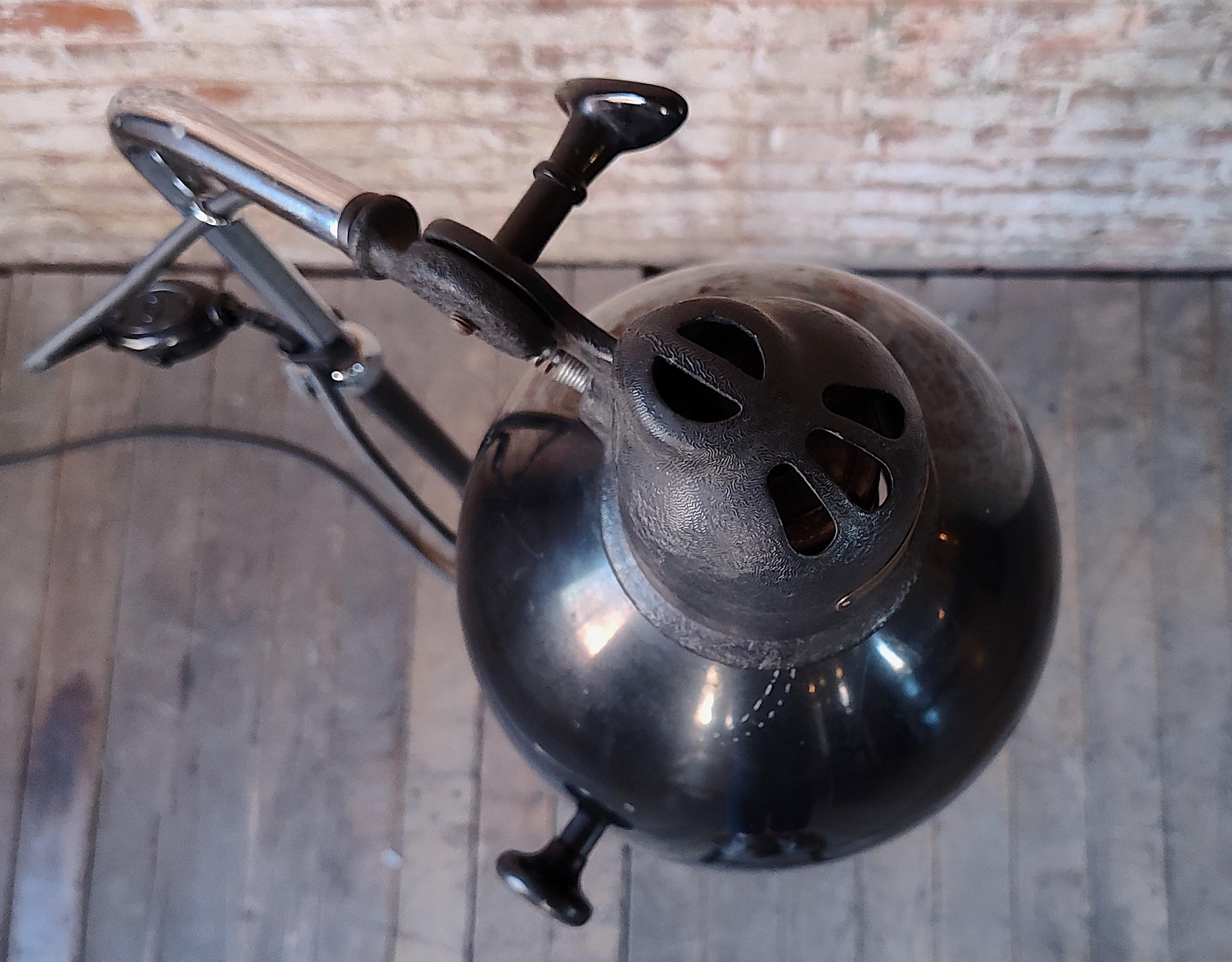 Vintage Industrial Adjustable Medical Floor Lamp For Sale 4