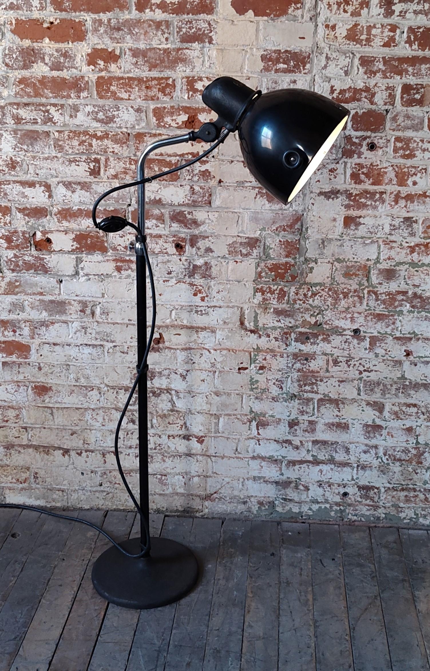American Vintage Industrial Adjustable Medical Floor Lamp For Sale
