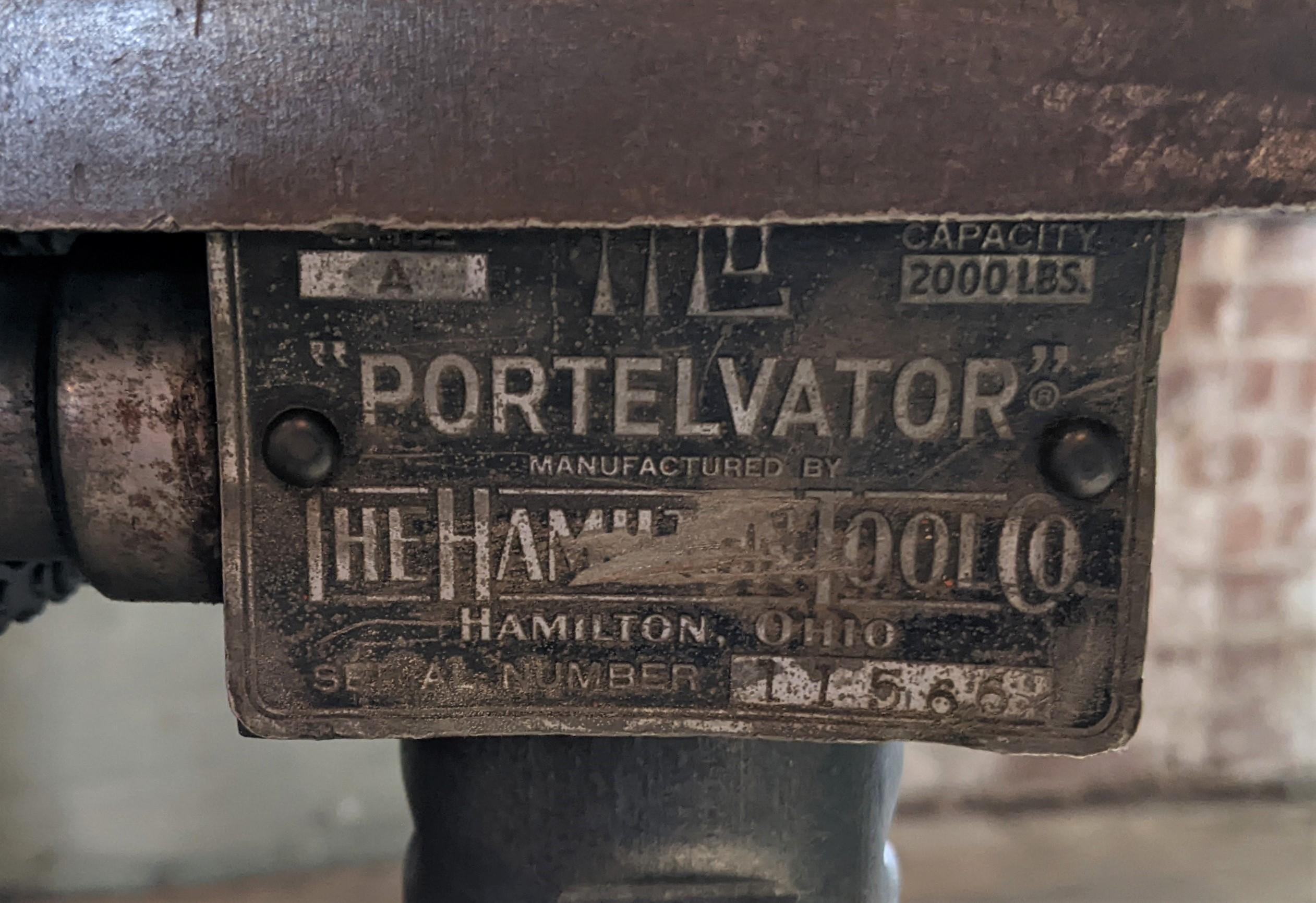 Vintage Industrial Adjustable Metal Die Lift Cart / Table 11