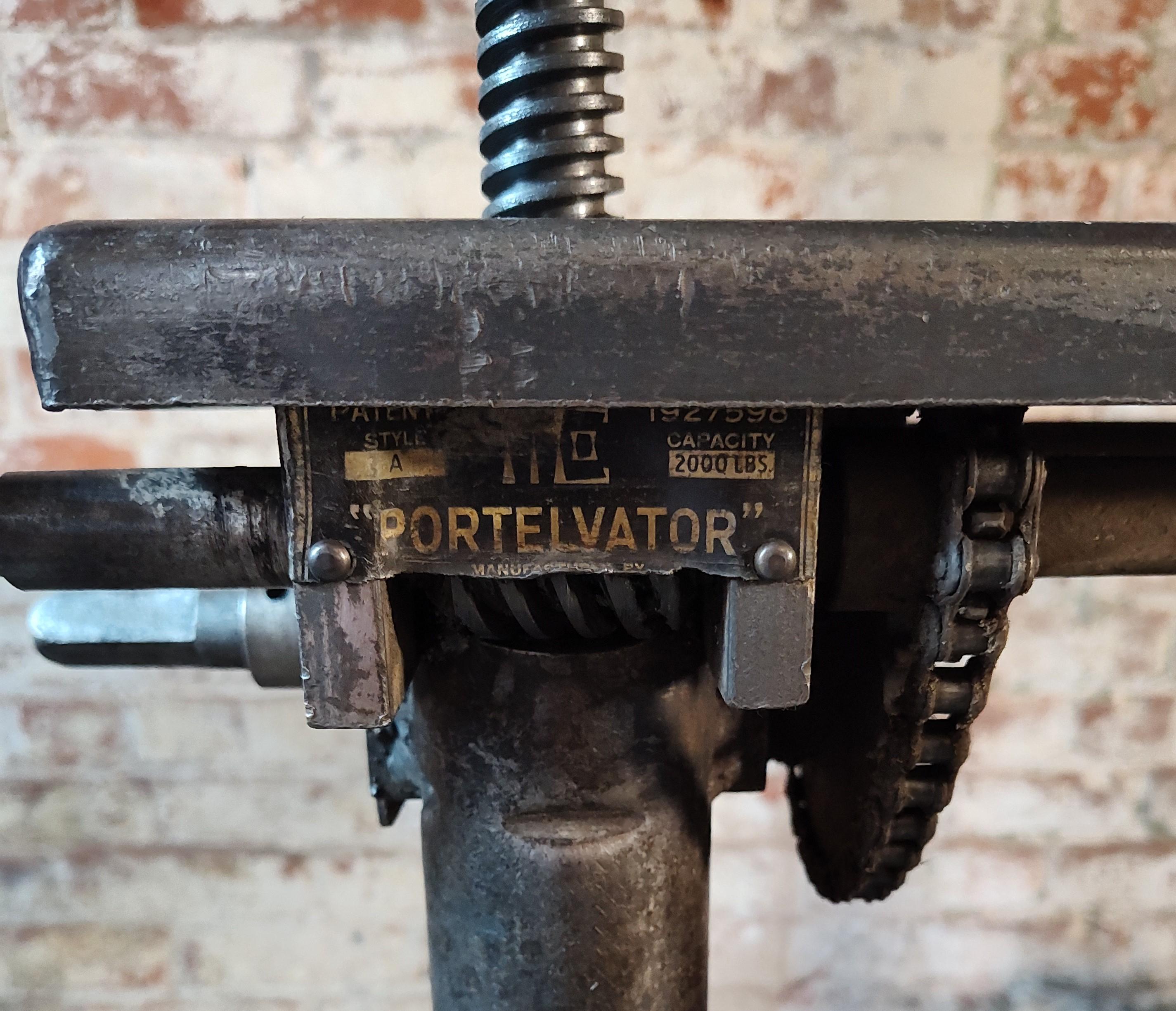 Vintage Industrial Adjustable Rolling Bar Cart 5