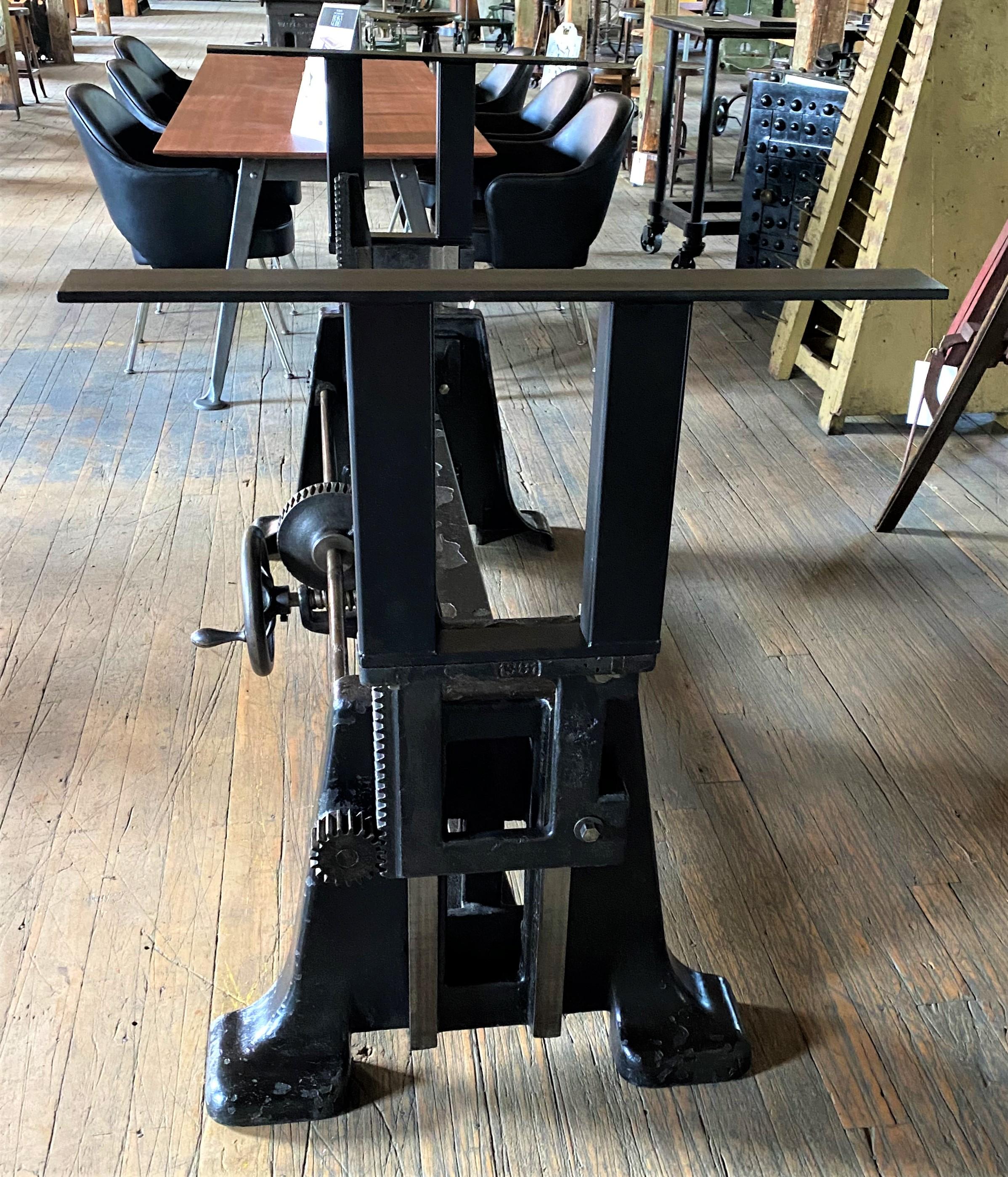 Steel Vintage Industrial Adjustable Table