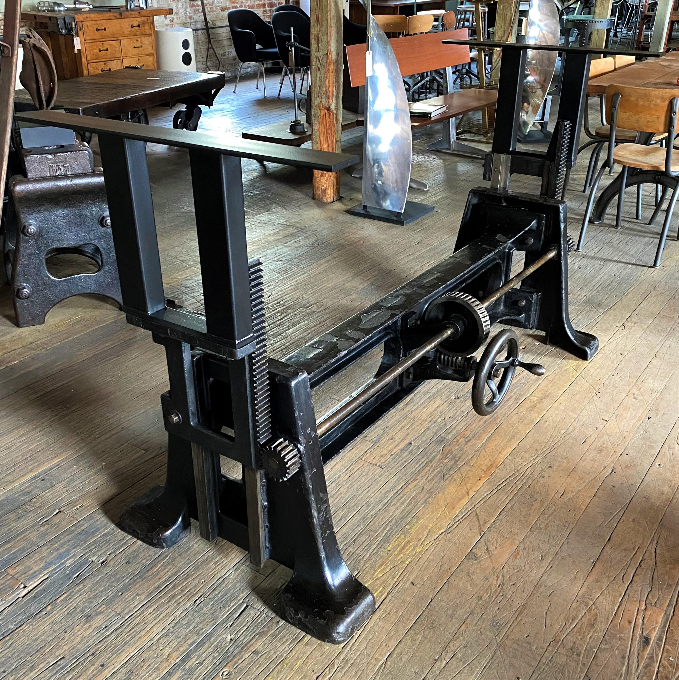 Vintage Industrial Adjustable Table 1