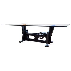 Antique Industrial Adjustable Table