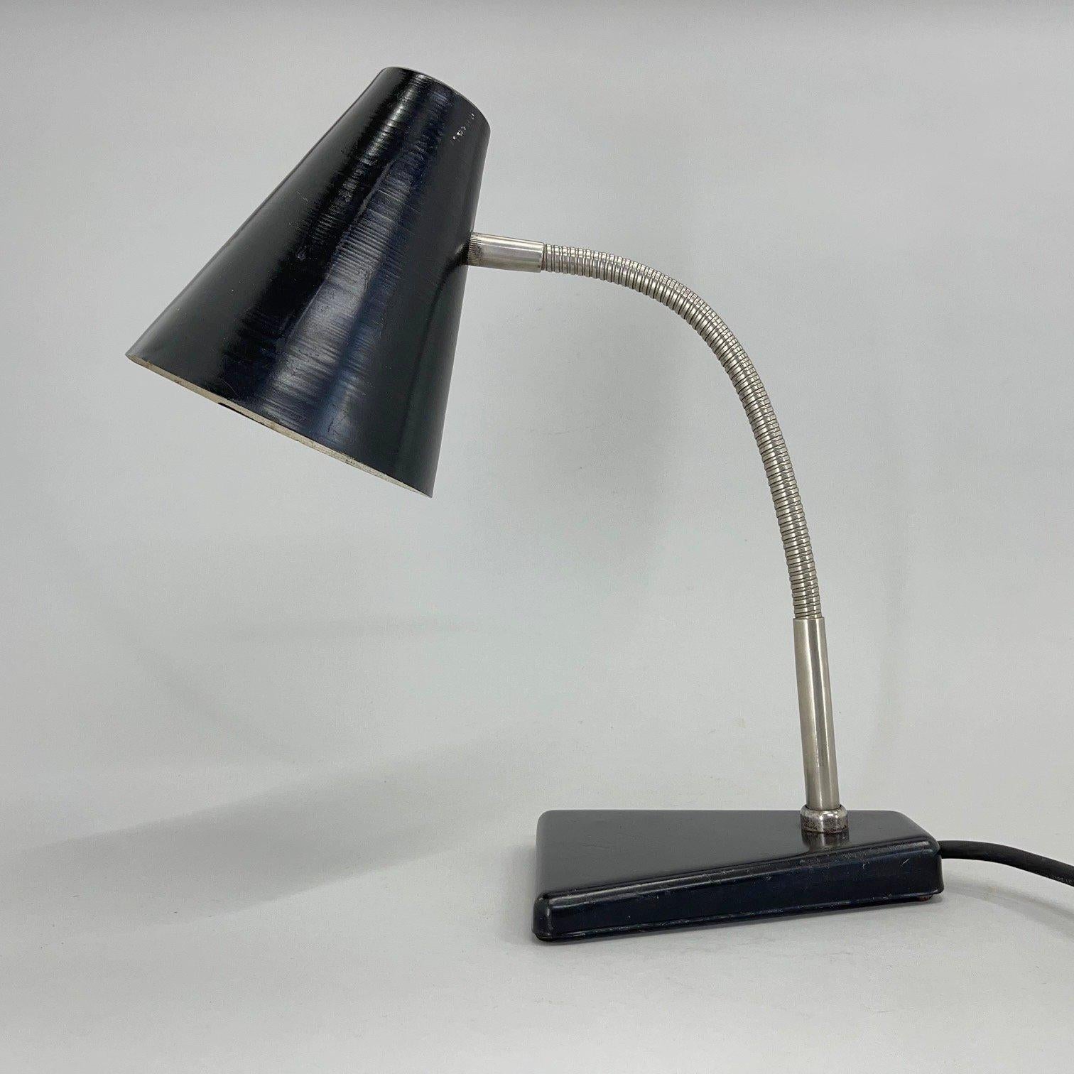 Metal Vintage Industrial Adjustable Table Lamp, 1950's For Sale