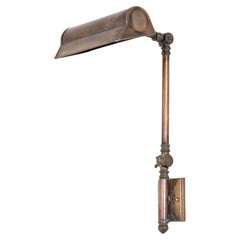 Vintage Industrial Aged Brass Adjustable Brass Wall Mounted Reading Lamp