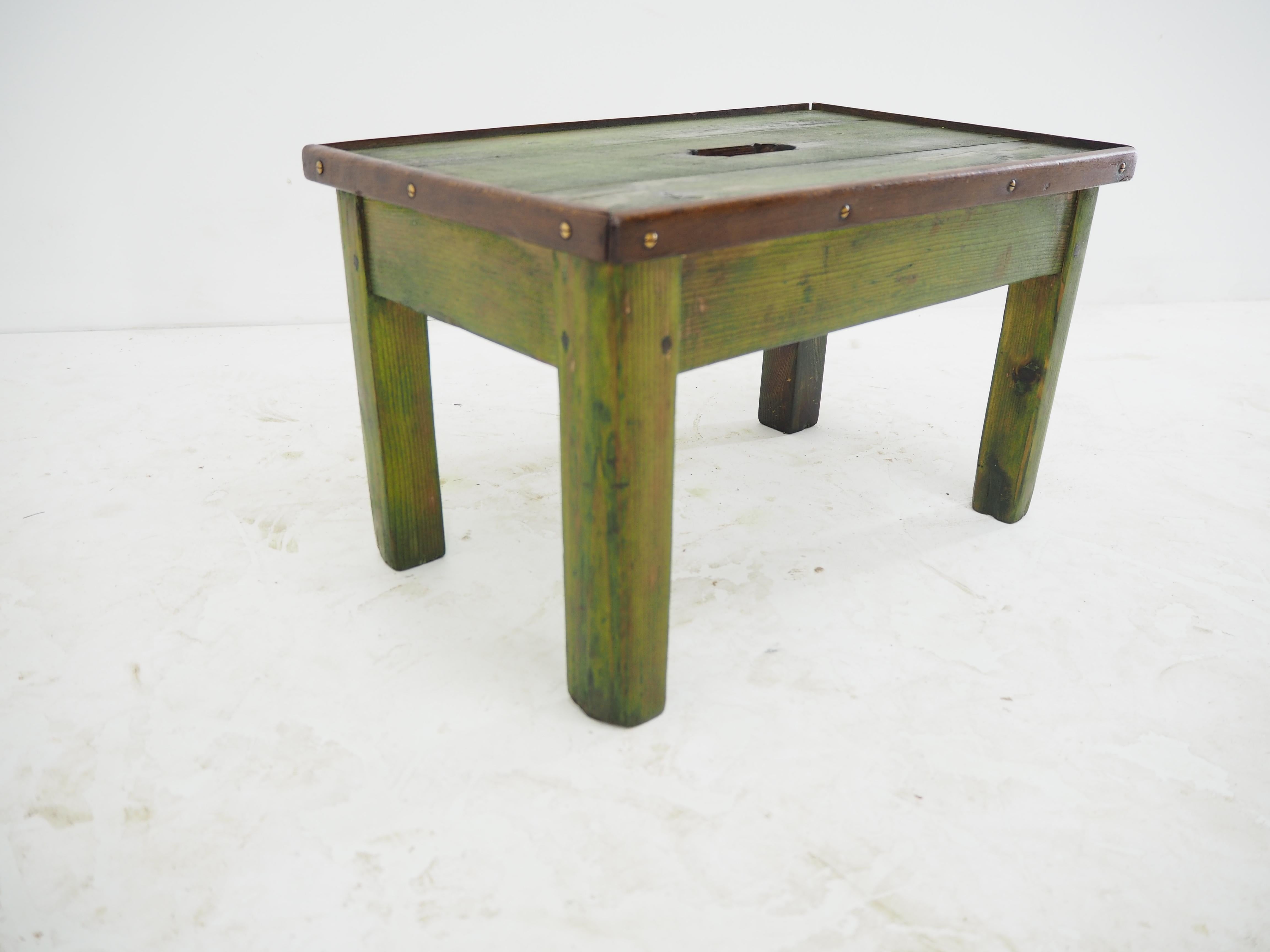 Mid-Century Modern Vintage Industrial Allwood Footstool, 1950s For Sale