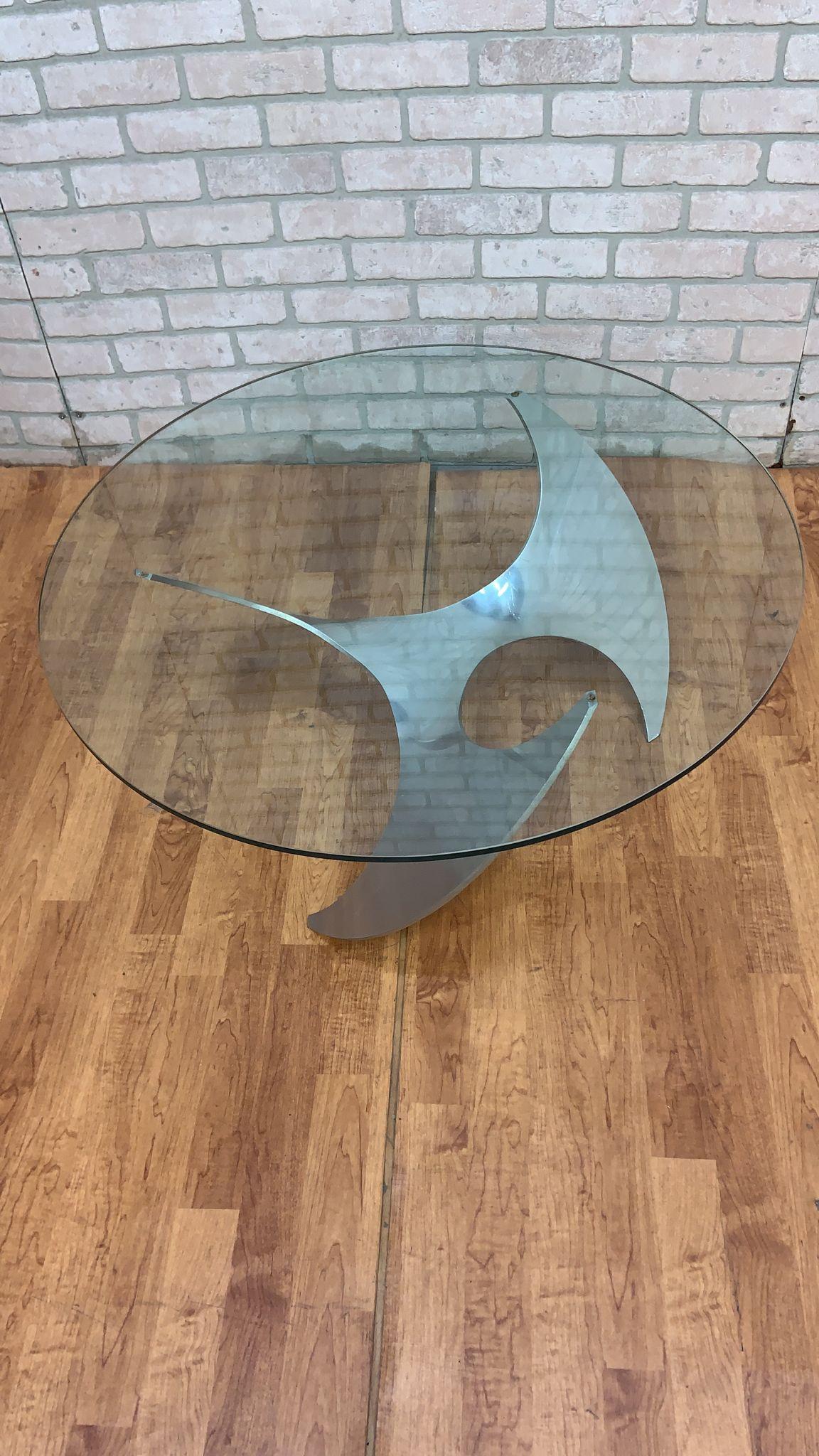 Late 20th Century Vintage Industrial Aluminum Propeller Coffee Table by Knut Hesterberg