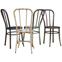 Vintage Industrial American Steel NYC Bar Chairs Bistro Boutique Asylum Shabby