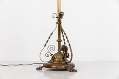 Vintage Industrial Antique Brass F&C Osler Standard Floor Lamp, circa 1920