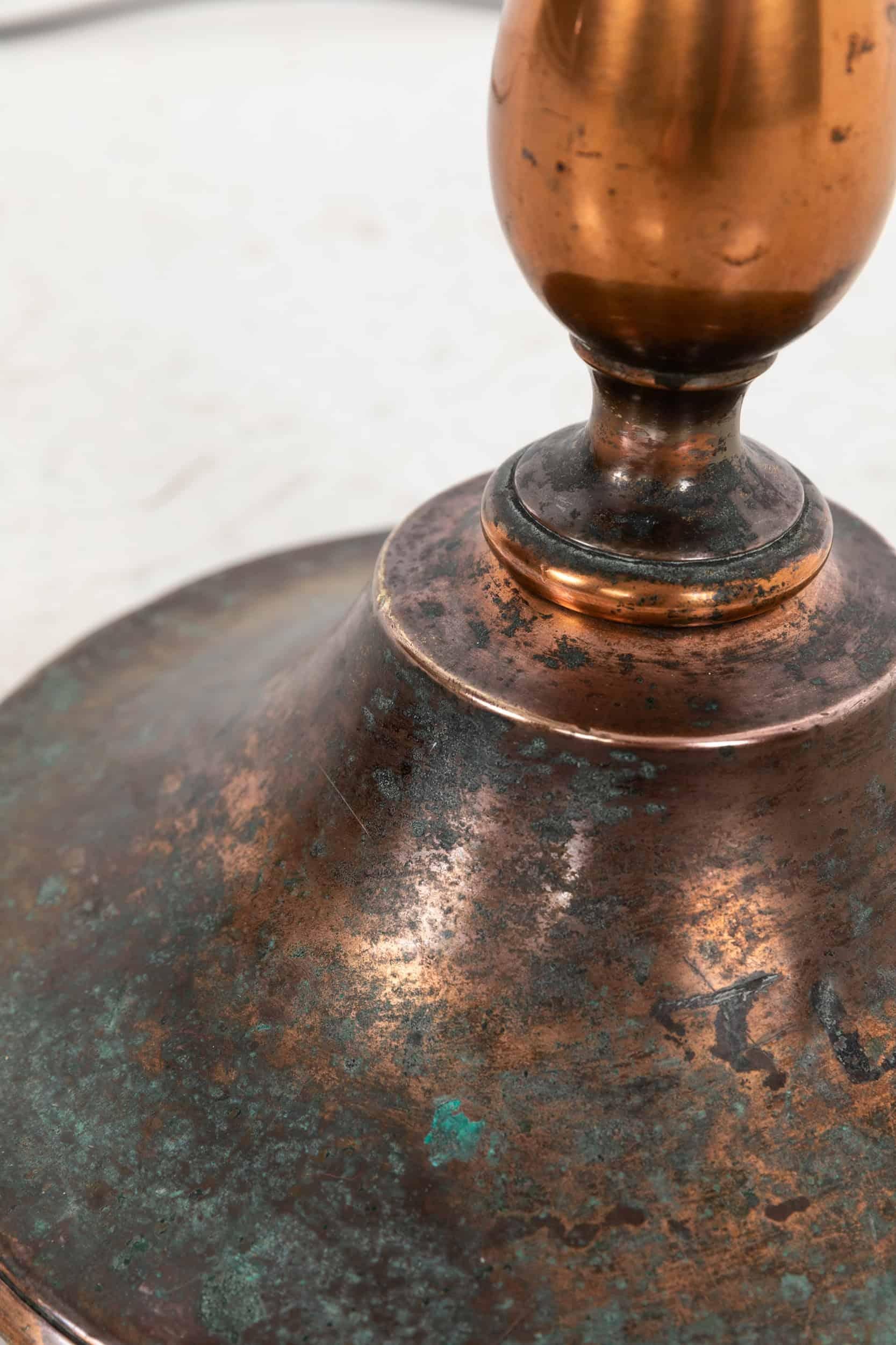 Vintage Industrial Antique Copper Standard Floor Lamp, c.1920 (Frühes 20. Jahrhundert) im Angebot