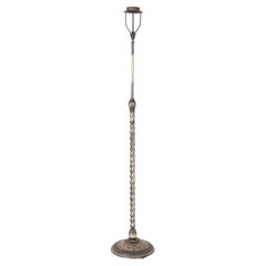 Antique Industrial Antique Silver Plated Gec Standard Floor Lamp, circa 1920