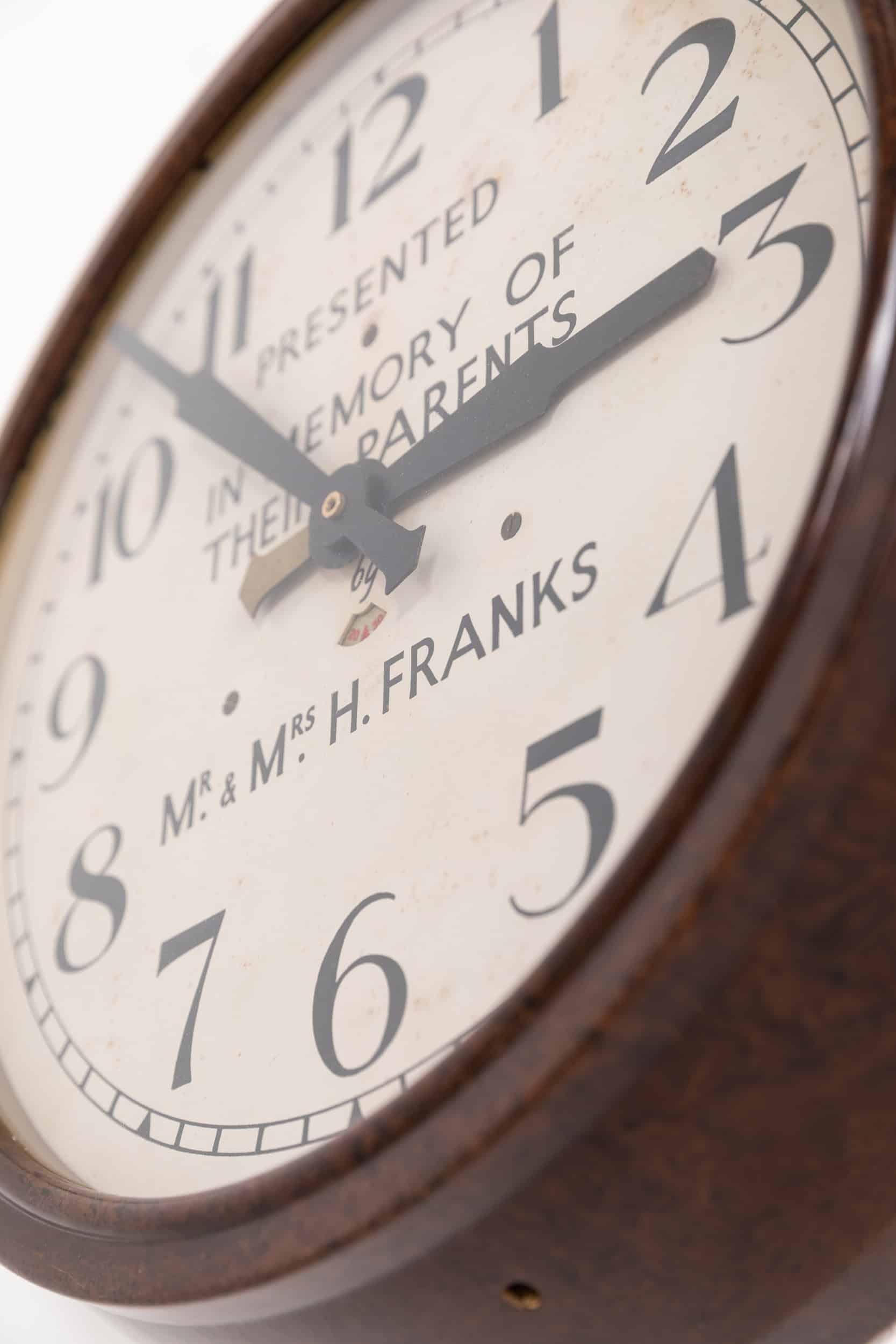 Vintage Industrial Art Deco Bakelite Smiths Sectric Electric Wall Clock, C.1940 In Fair Condition In London, GB