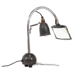 Lampe de bureau loupe Enbeeco vintage, de style Art déco industriel. Vers 1930