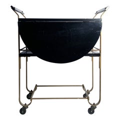 Carrello da bar d'epoca in stile industriale Art of Vintage Treitel Gratz a foglia di goccia