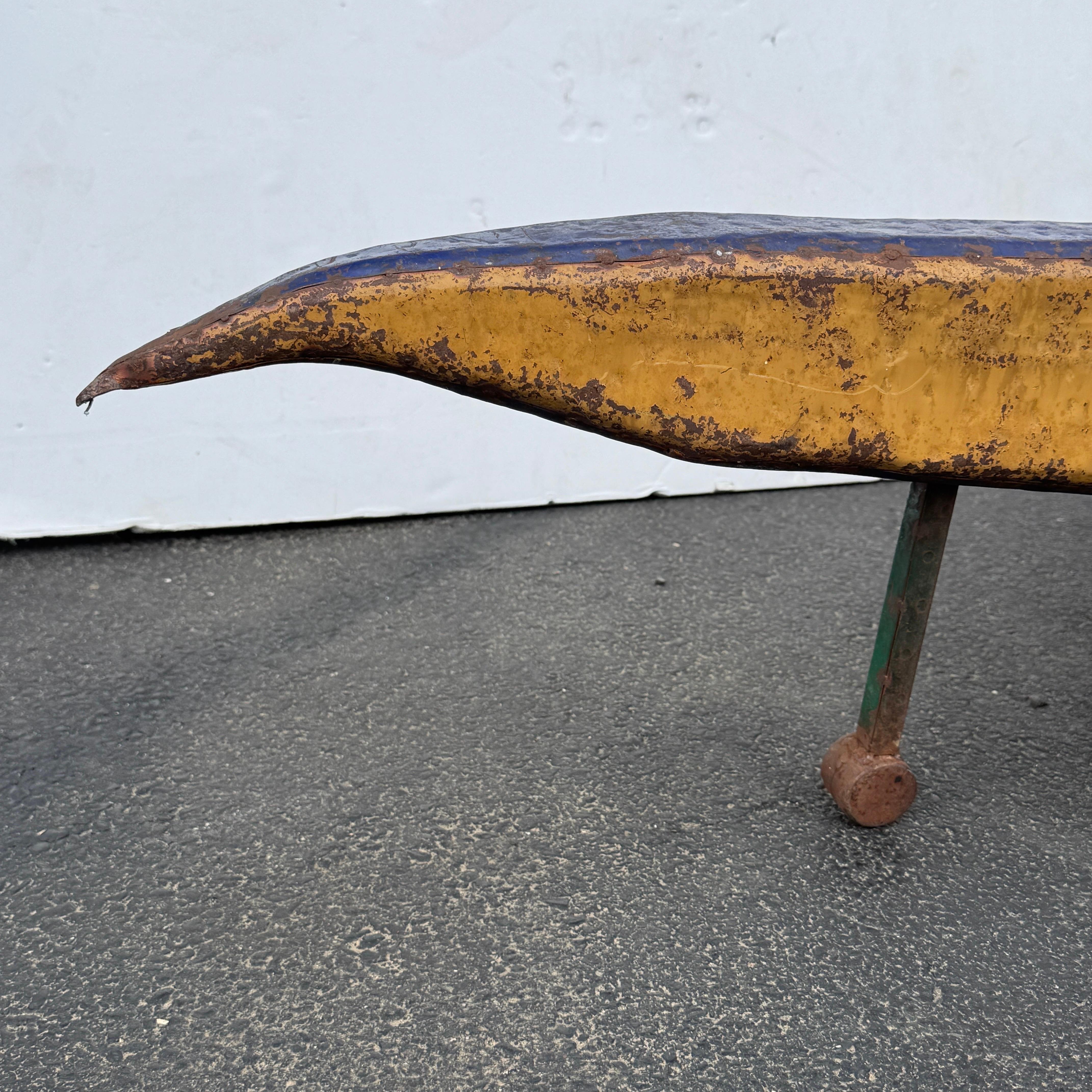 Vintage Industrial Art Metal Concorde Airplane Sculpture 12