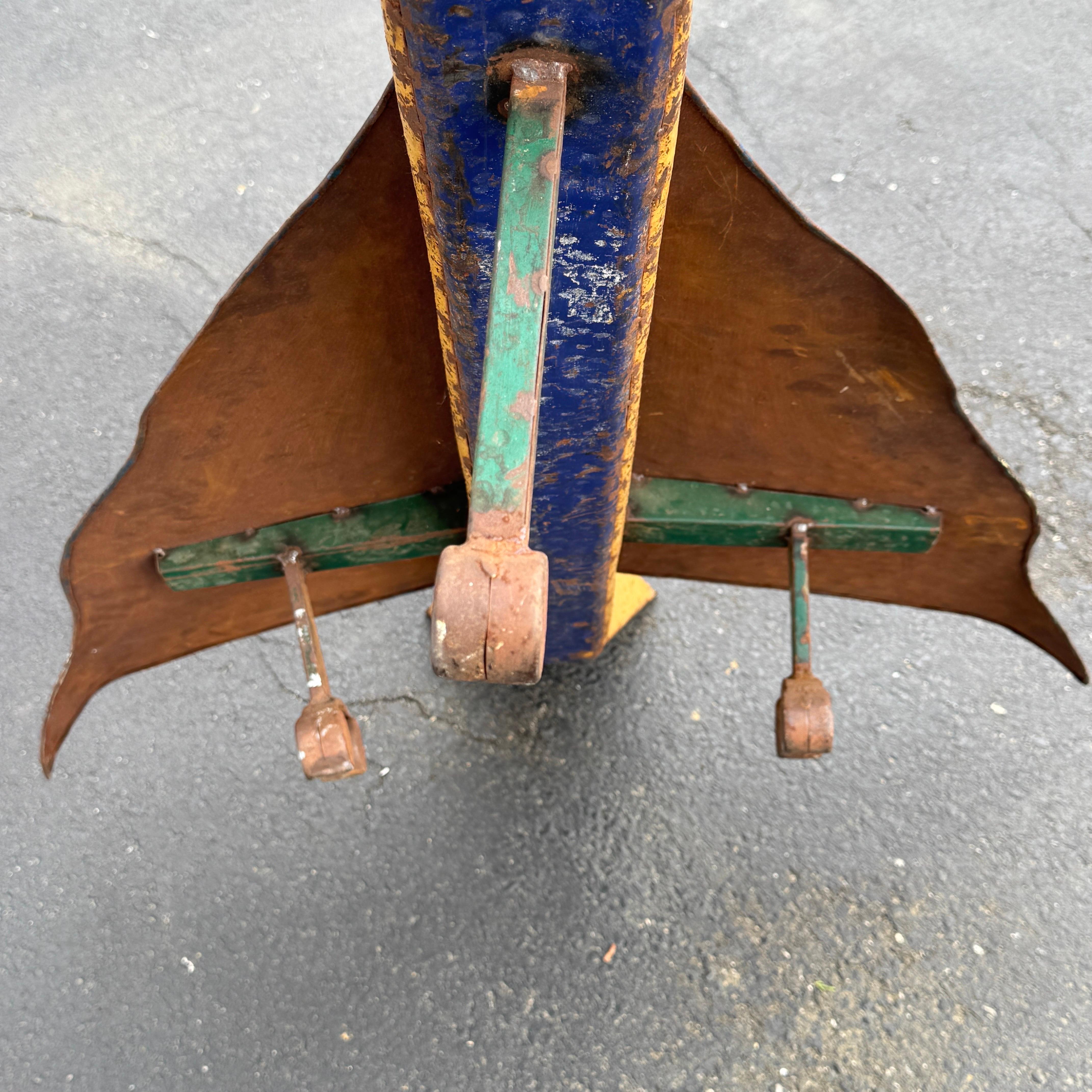 20th Century Vintage Industrial Art Metal Concorde Airplane Sculpture