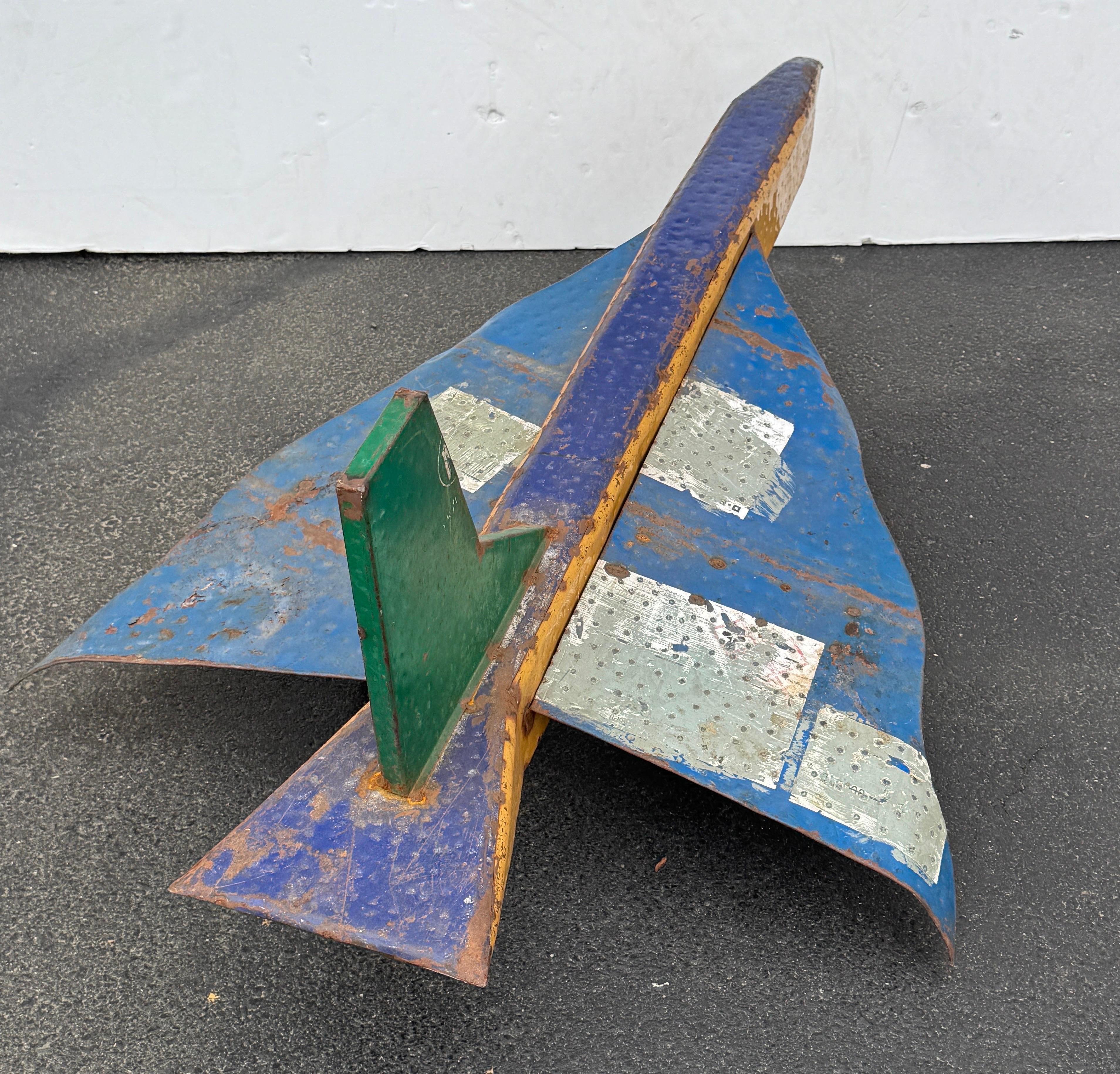 Vintage Industrial Art Metal Concorde Airplane Sculpture 2