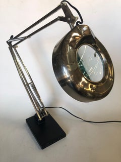 Vintage Industrial Articulating Floating Fixture Magnifying Dazor Desk Lamp