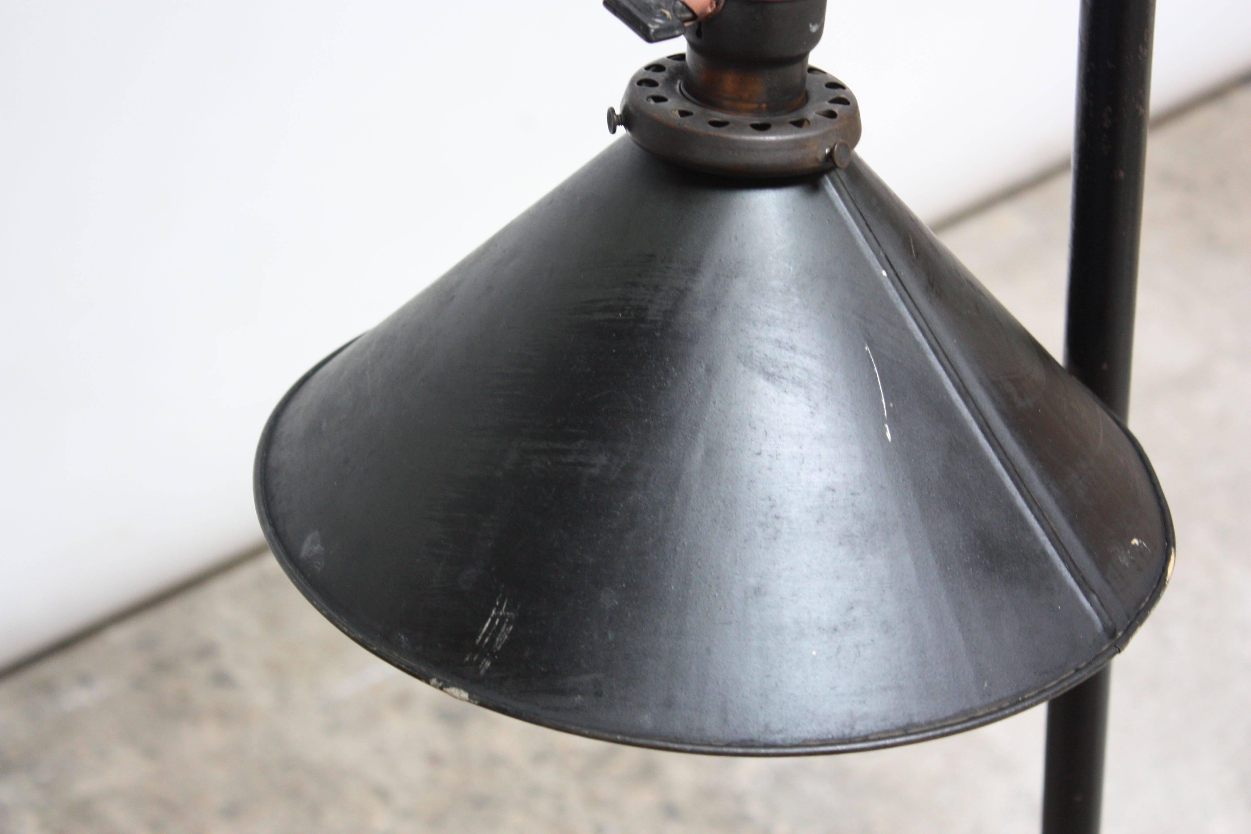 Lampadaire articulé industriel vintage par O.C. Blanc 2