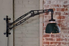 Vintage industrial Articulating Wall Lamp with Mercury Glass Shade