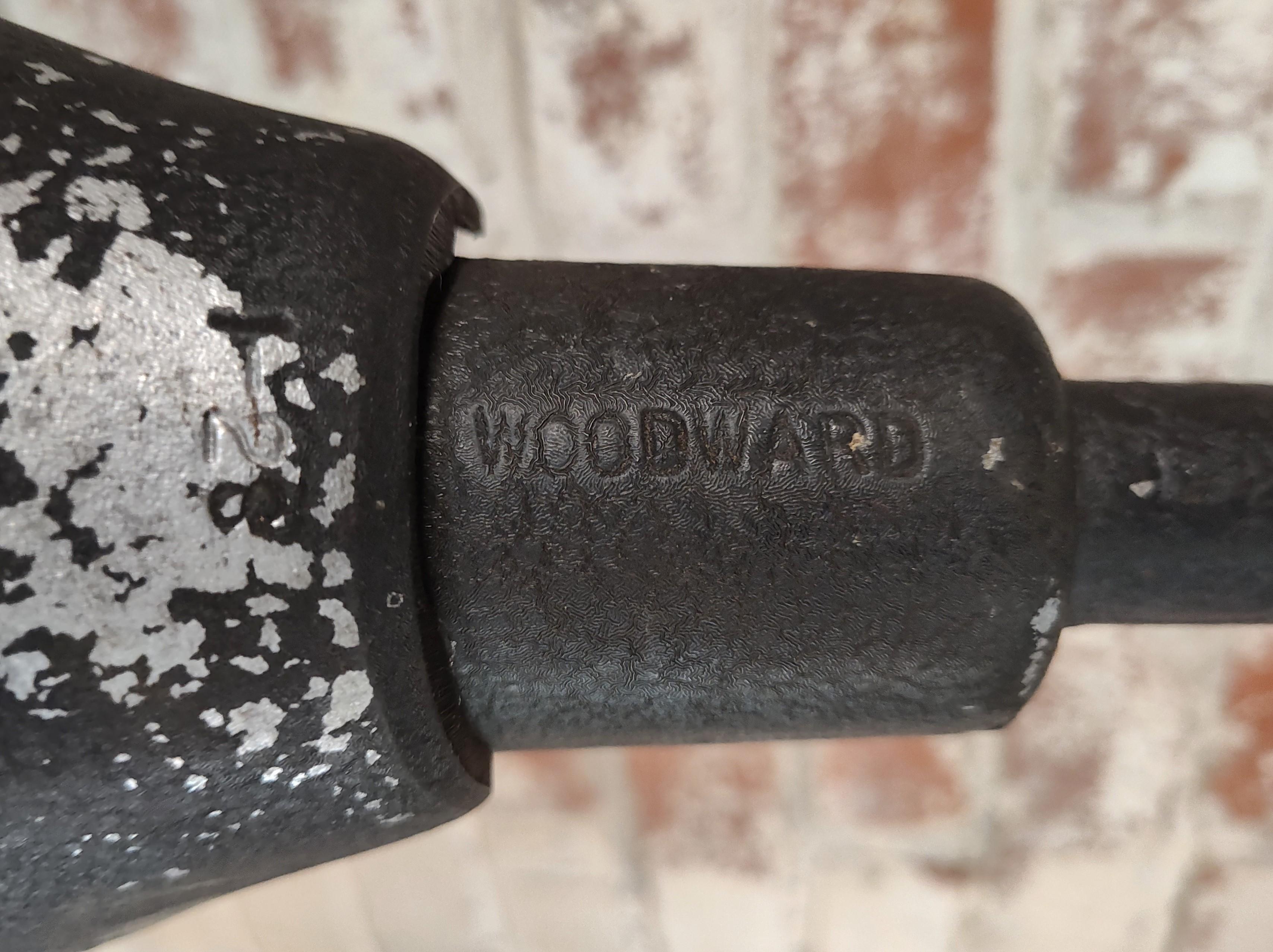 Lámpara de pie industrial vintage articulada Woodward en venta 10