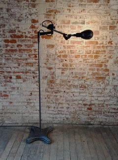 Vintage Industrial Articulating Woodward Floor Lamp