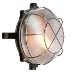 Vintage Industrial Bakelite Frosted Glass Wall Scone Light