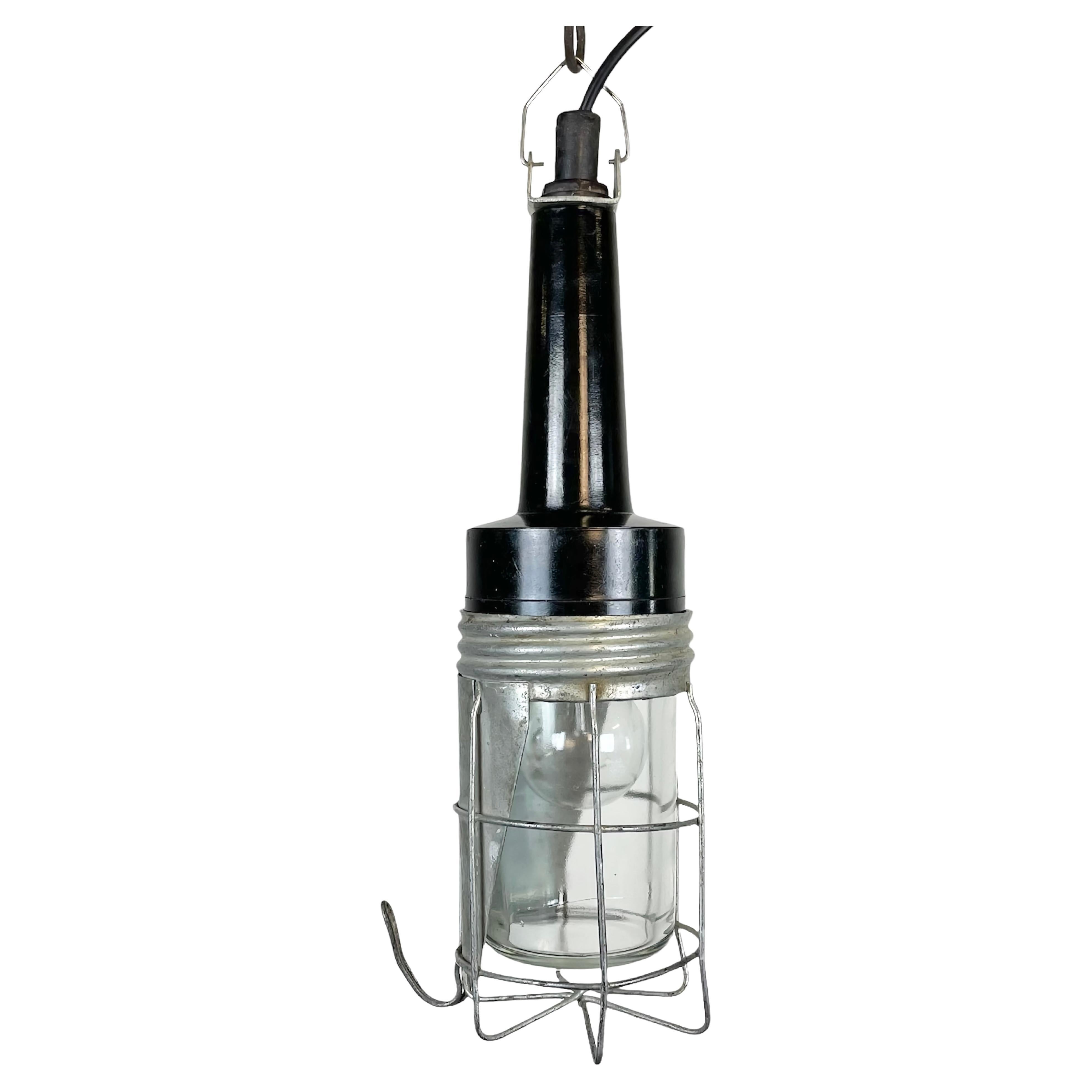 Lampe de travail suspendue industrielle vintage en bakélite, années 1960
