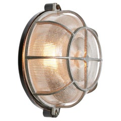 Vintage Industrial Bakelite Holophane Glass Wall Scone Light Vintage Industrial Bakelite Holophane Glass Wall Scone Light