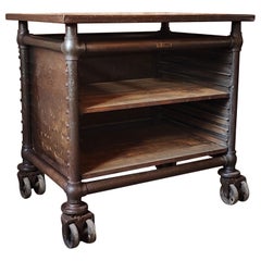 Antique Industrial Bar Cart