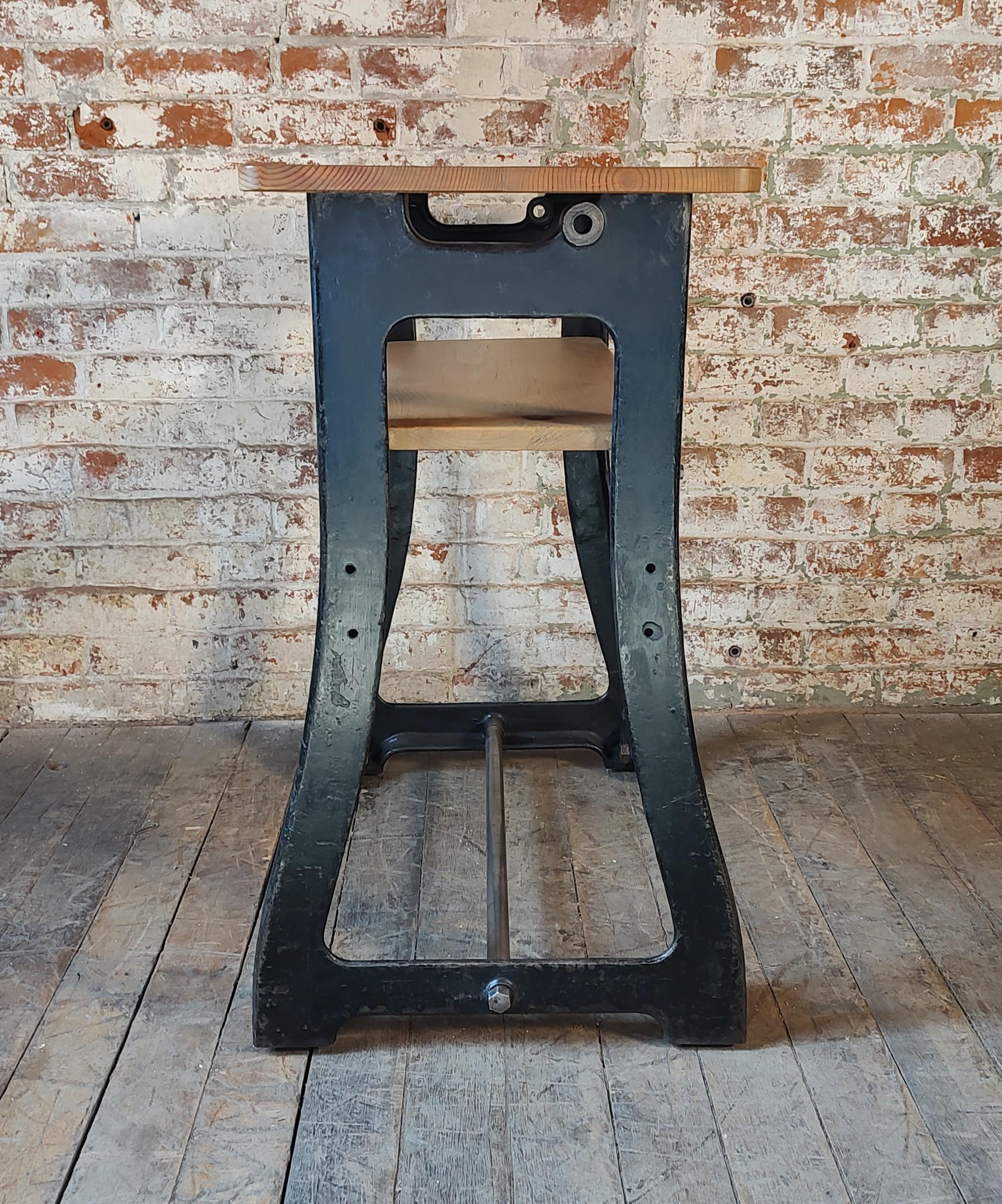 20th Century Vintage Industrial Bar Cart / TV Stand For Sale