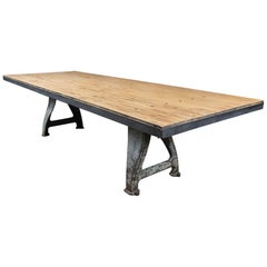 Vintage Industrial Base Bowling Alley Table