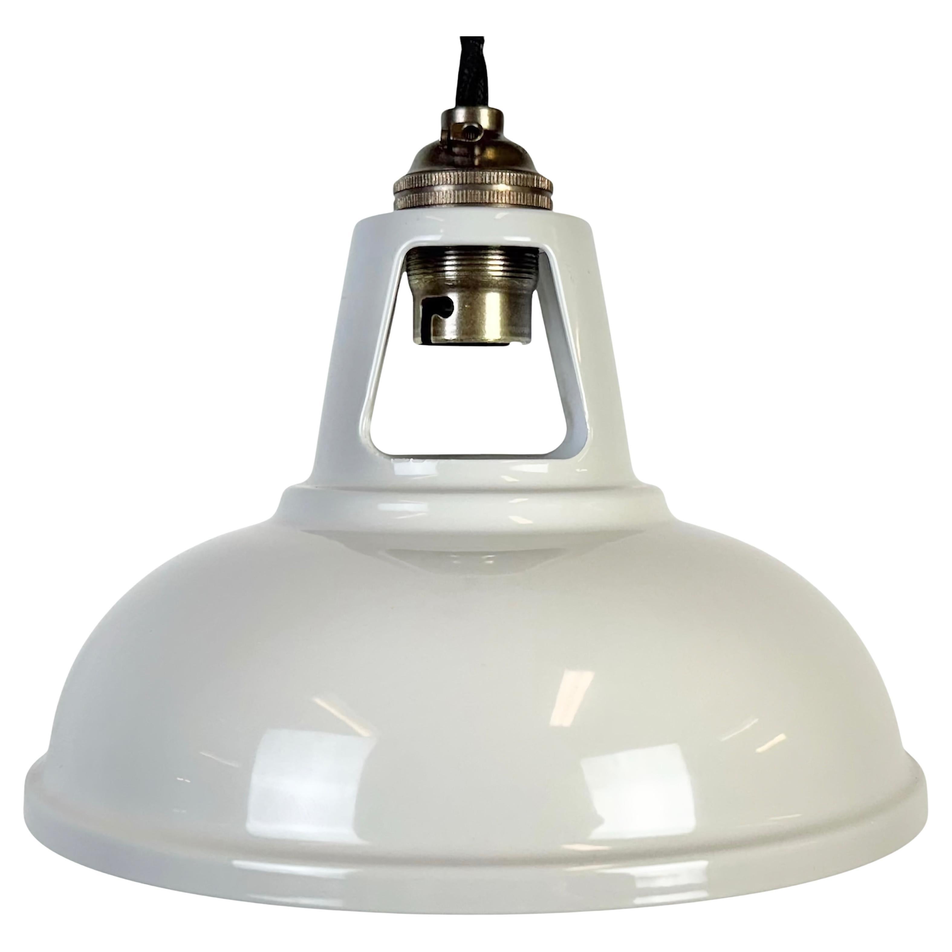 Vintage Industrial Beige Painted Ceiling Lamp, 2000s