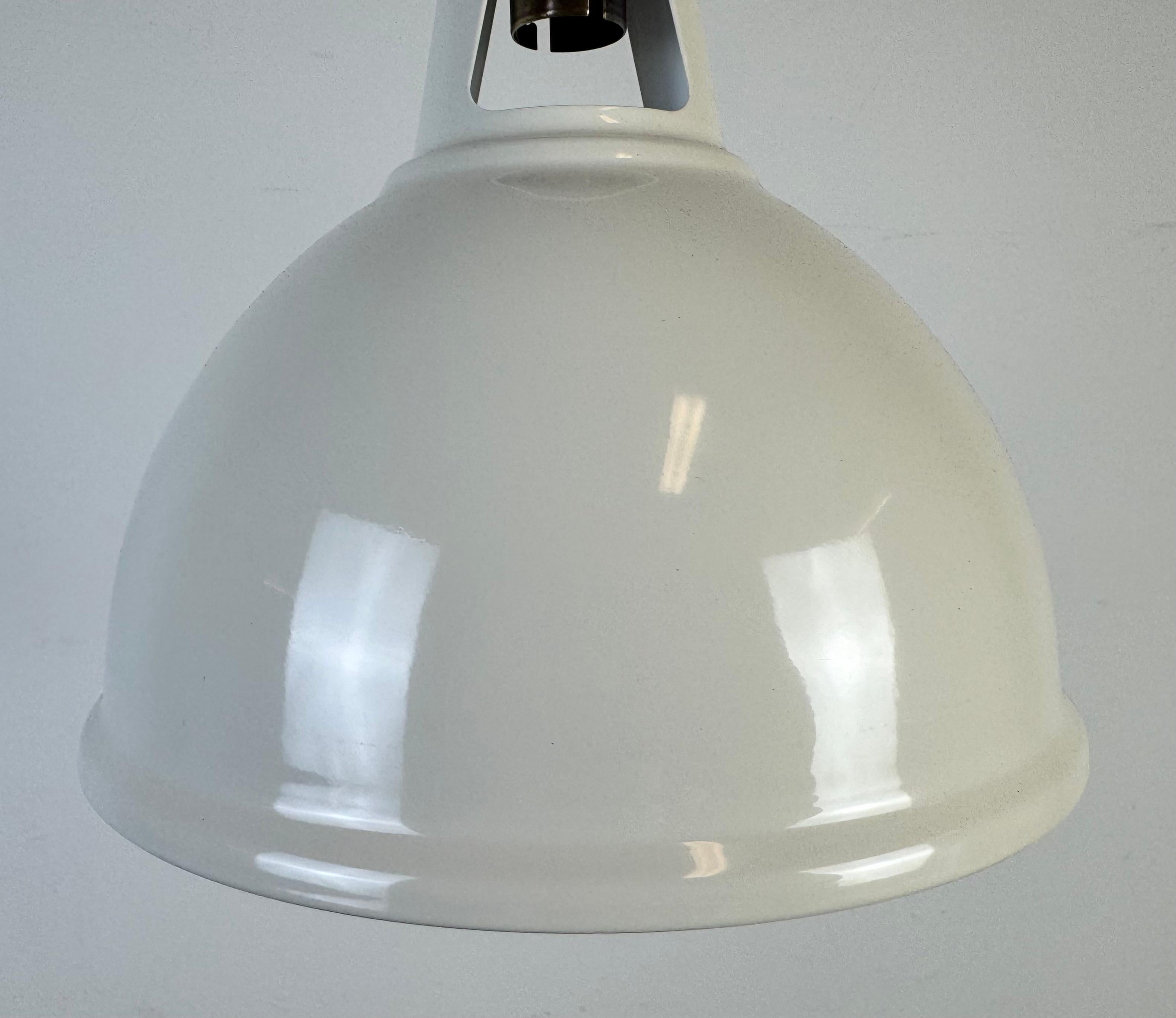 Contemporary Vintage Industrial Beige Painted Pendant Lamp, 2000s For Sale