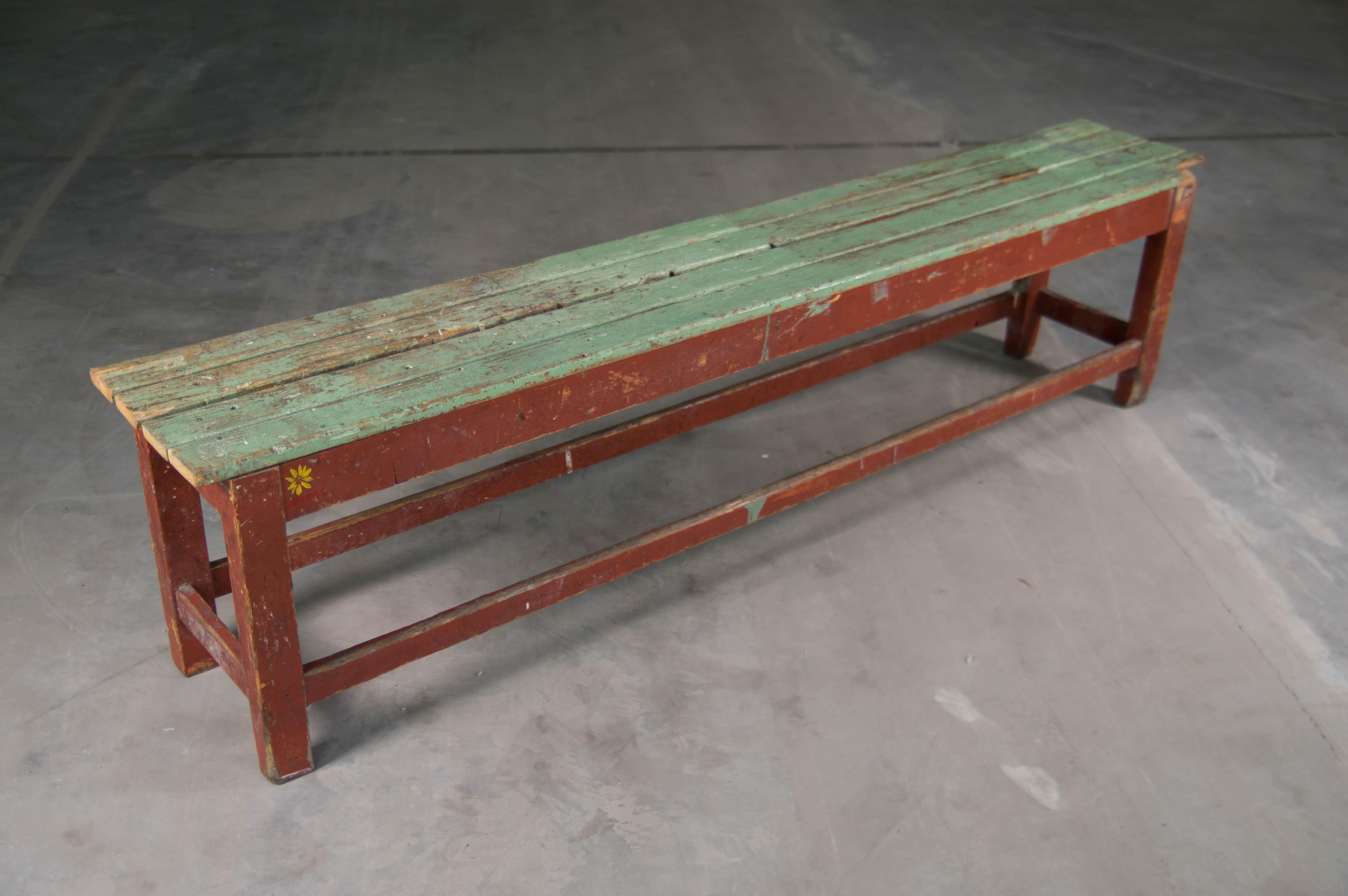 Czech Vintage Industrial Bench, 1930s For Sale