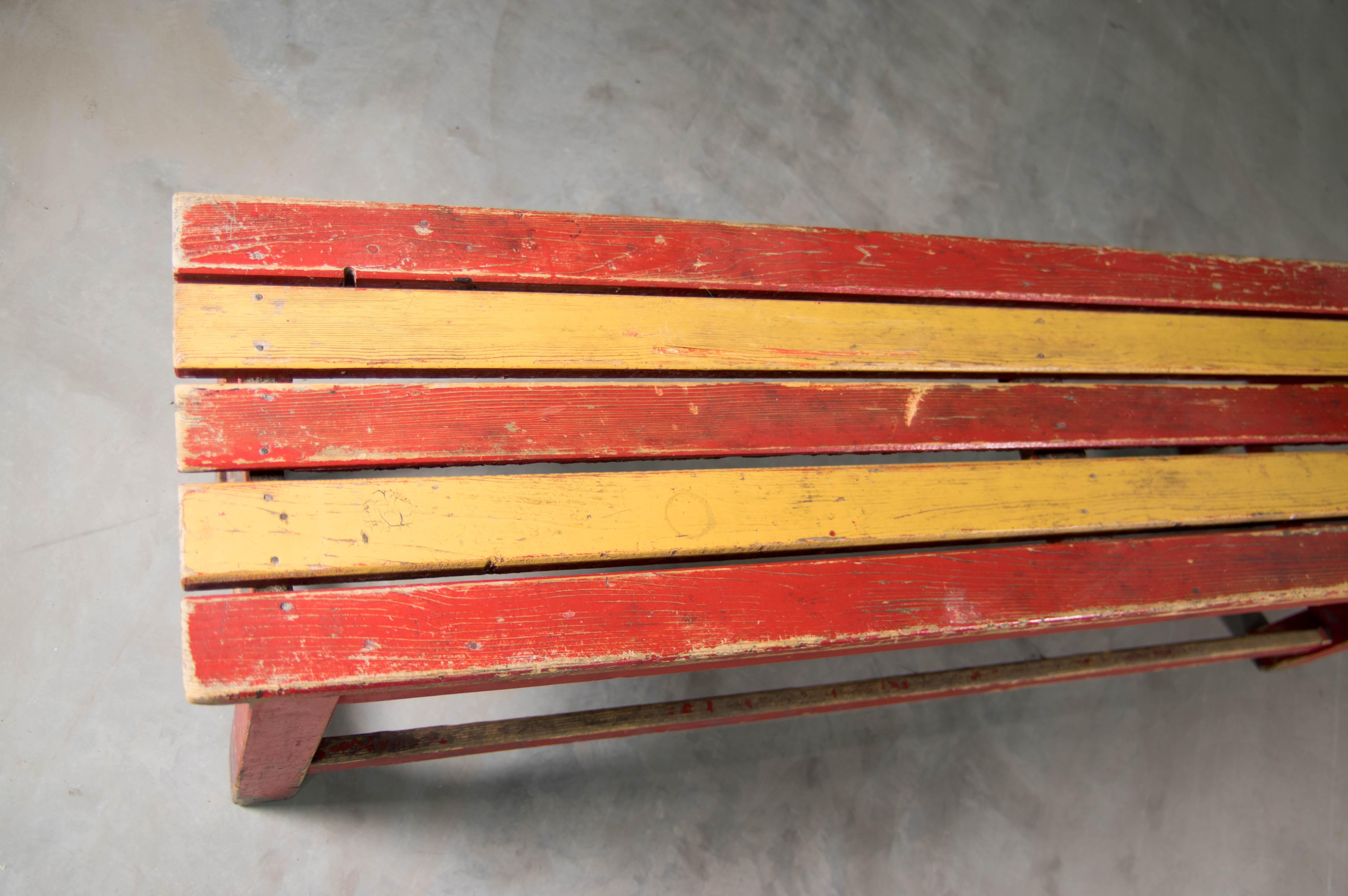 Mid-20th Century Vintage Industrial Bench, 1930s For Sale