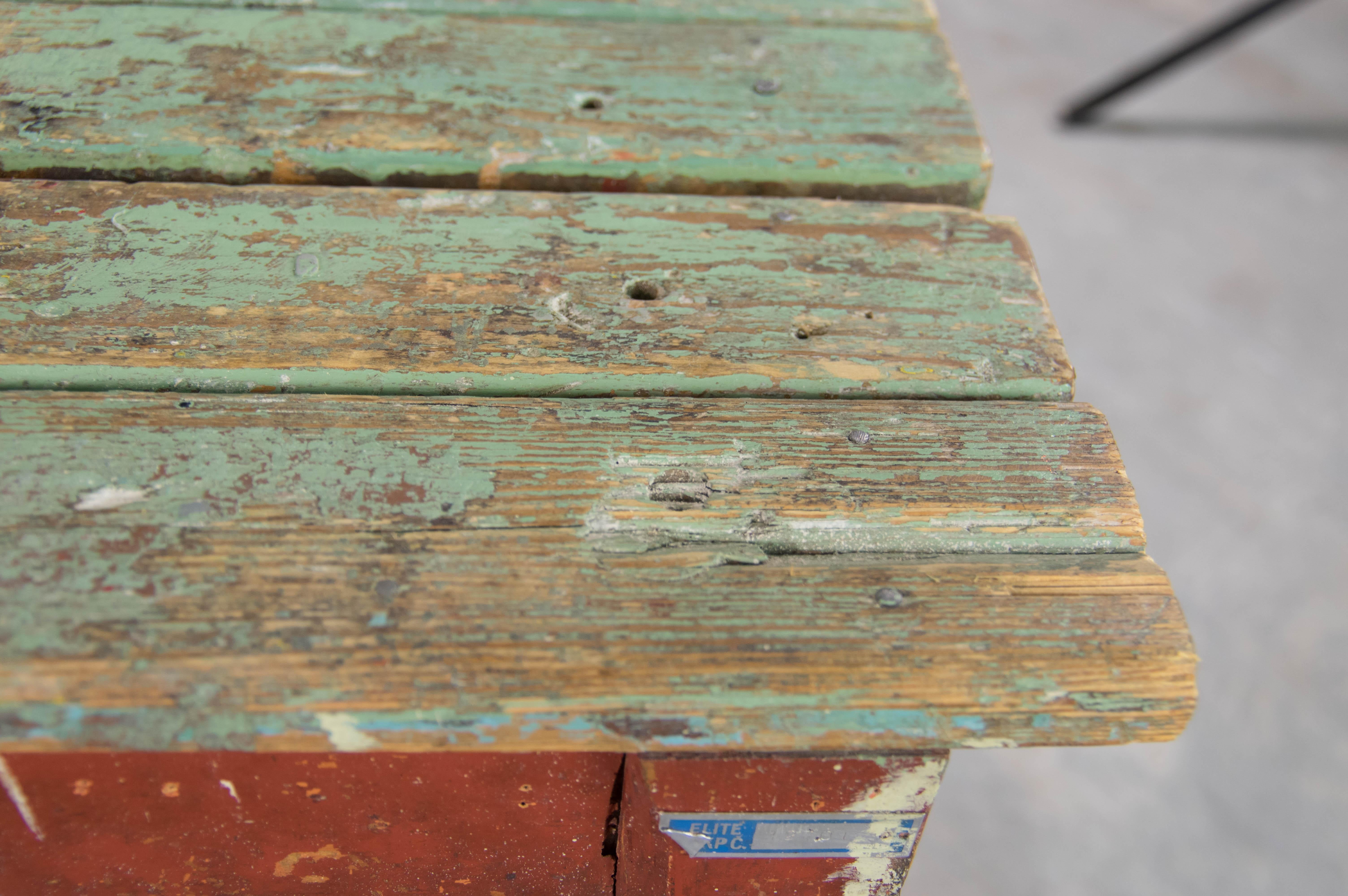 Bois Banc industriel vintage, années 1930 en vente