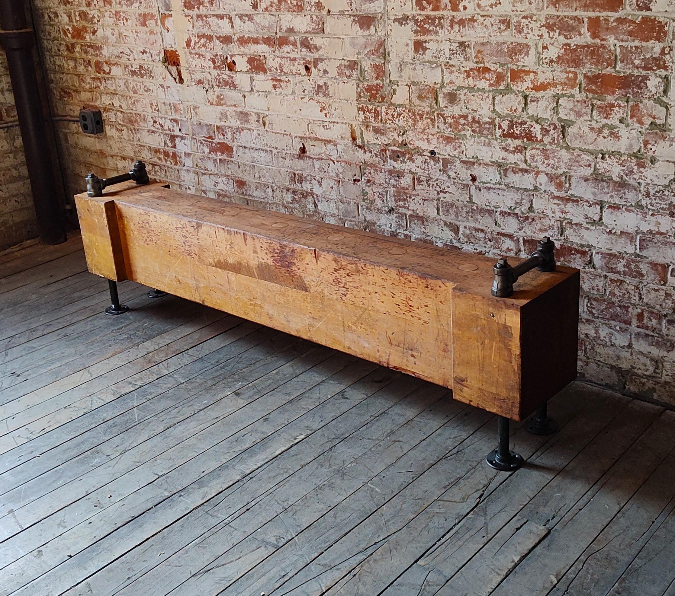 20th Century Vintage Industrial Bench For Sale