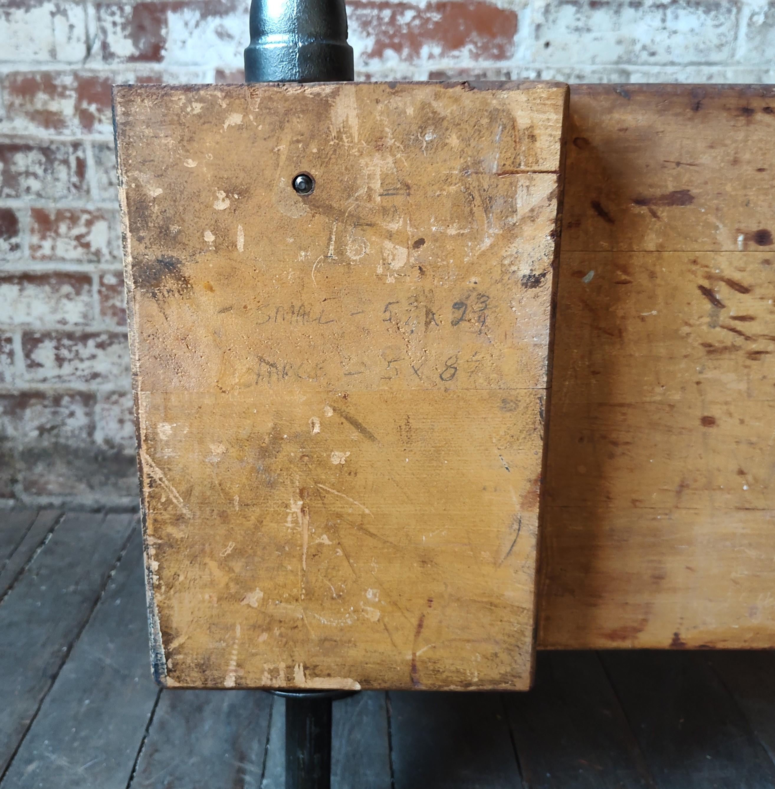 Vintage Industrial Bench For Sale 2