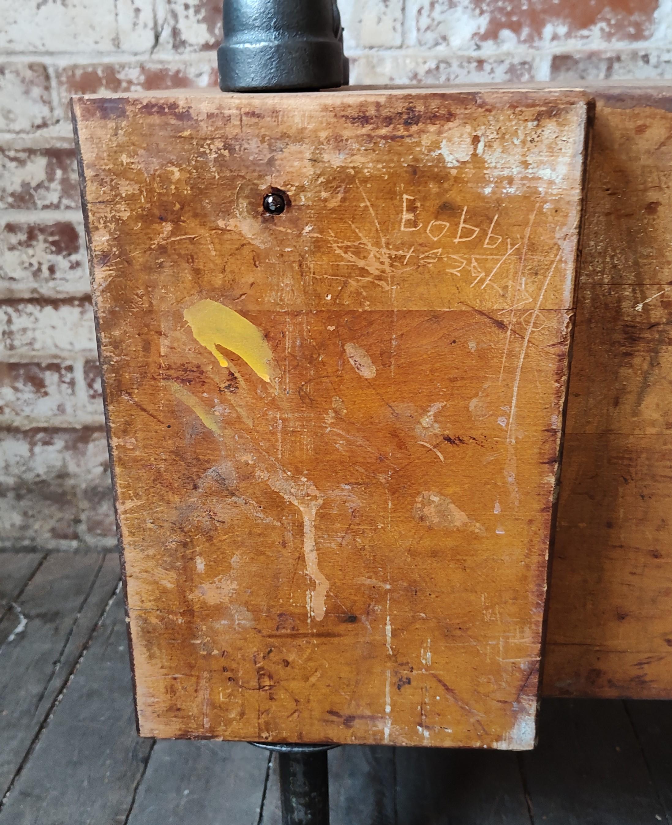 Vintage Industrial Bench 3