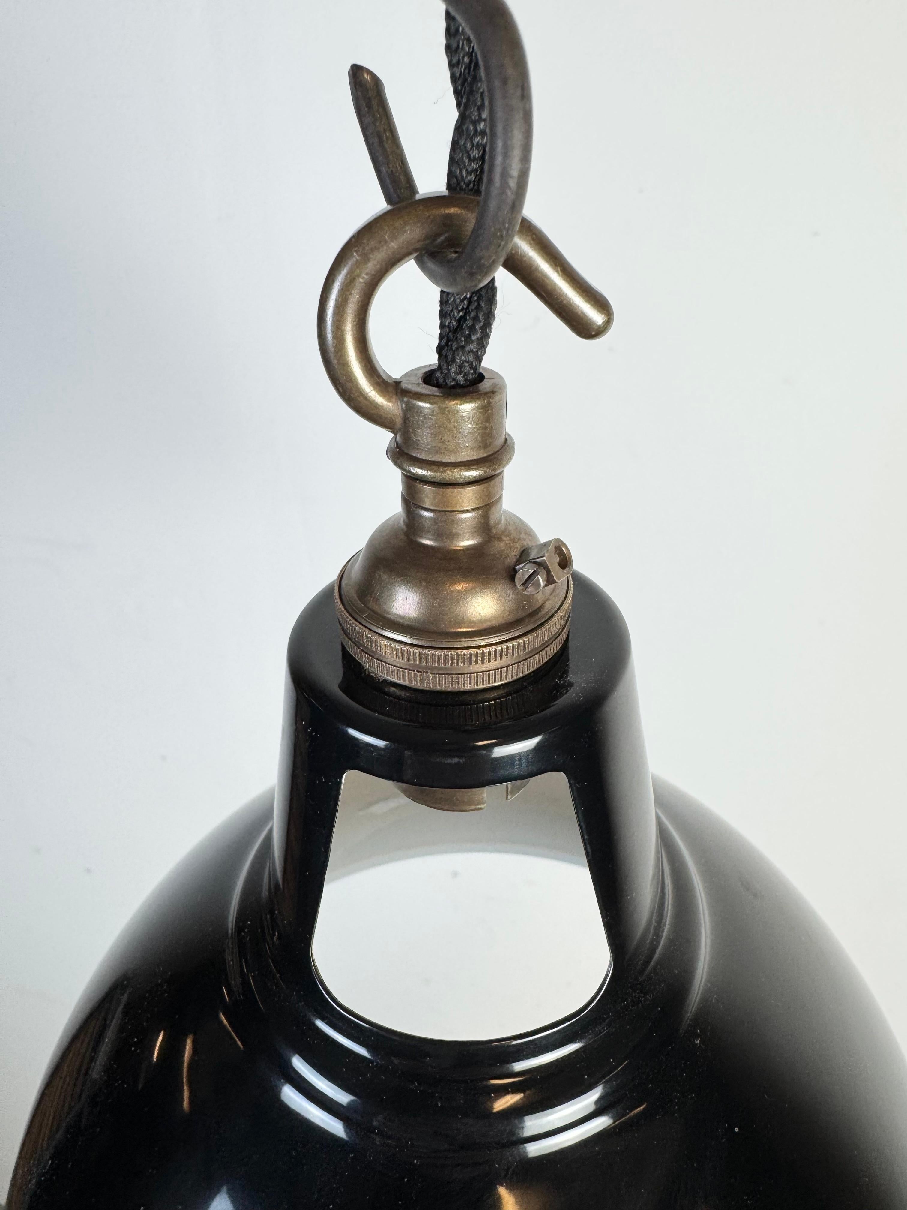 Vintage Industrial Black Painted Pendant Lamp, 2000s For Sale 4