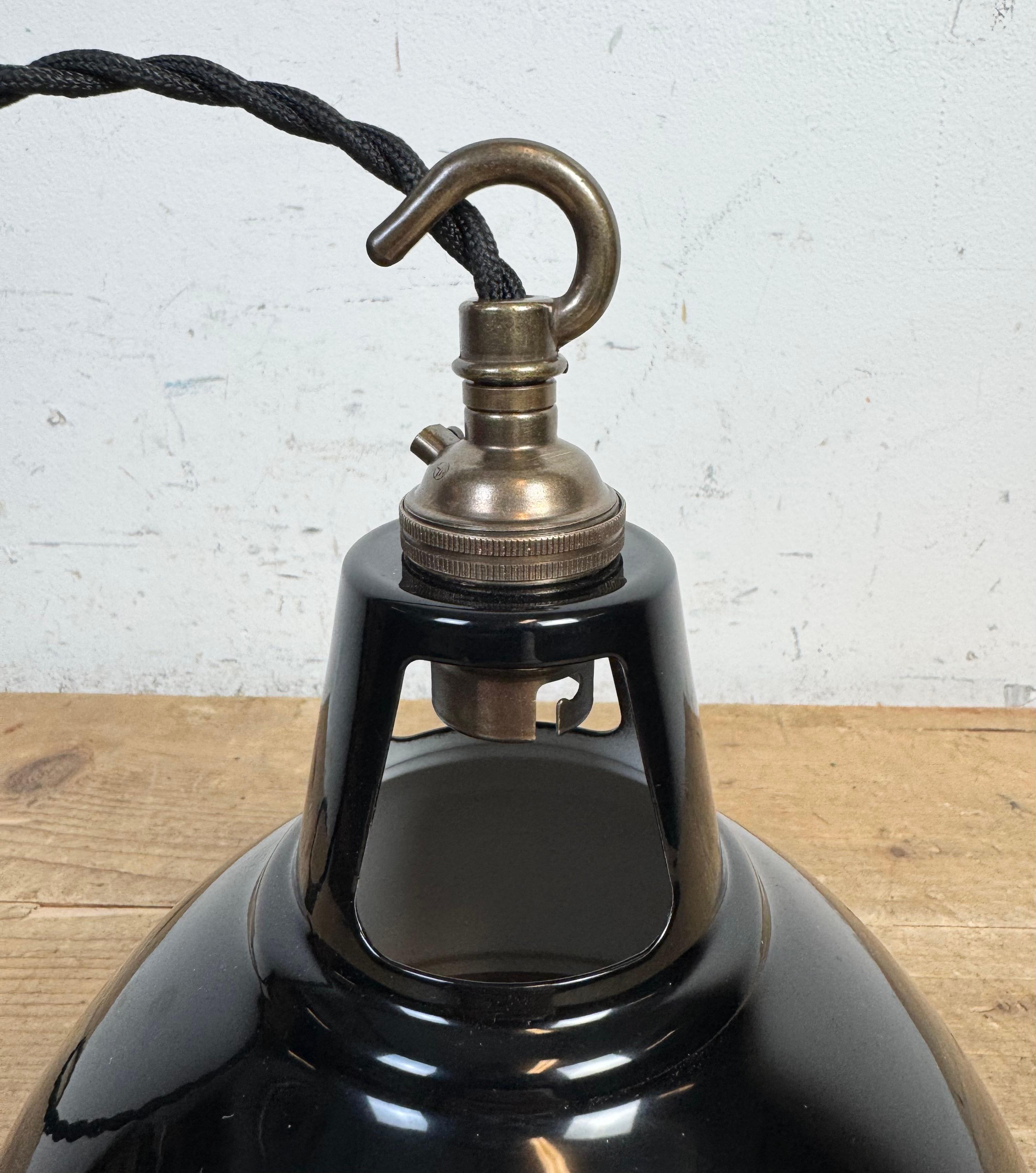 Vintage Industrial Black Painted Pendant Lamp, 2000s For Sale 10