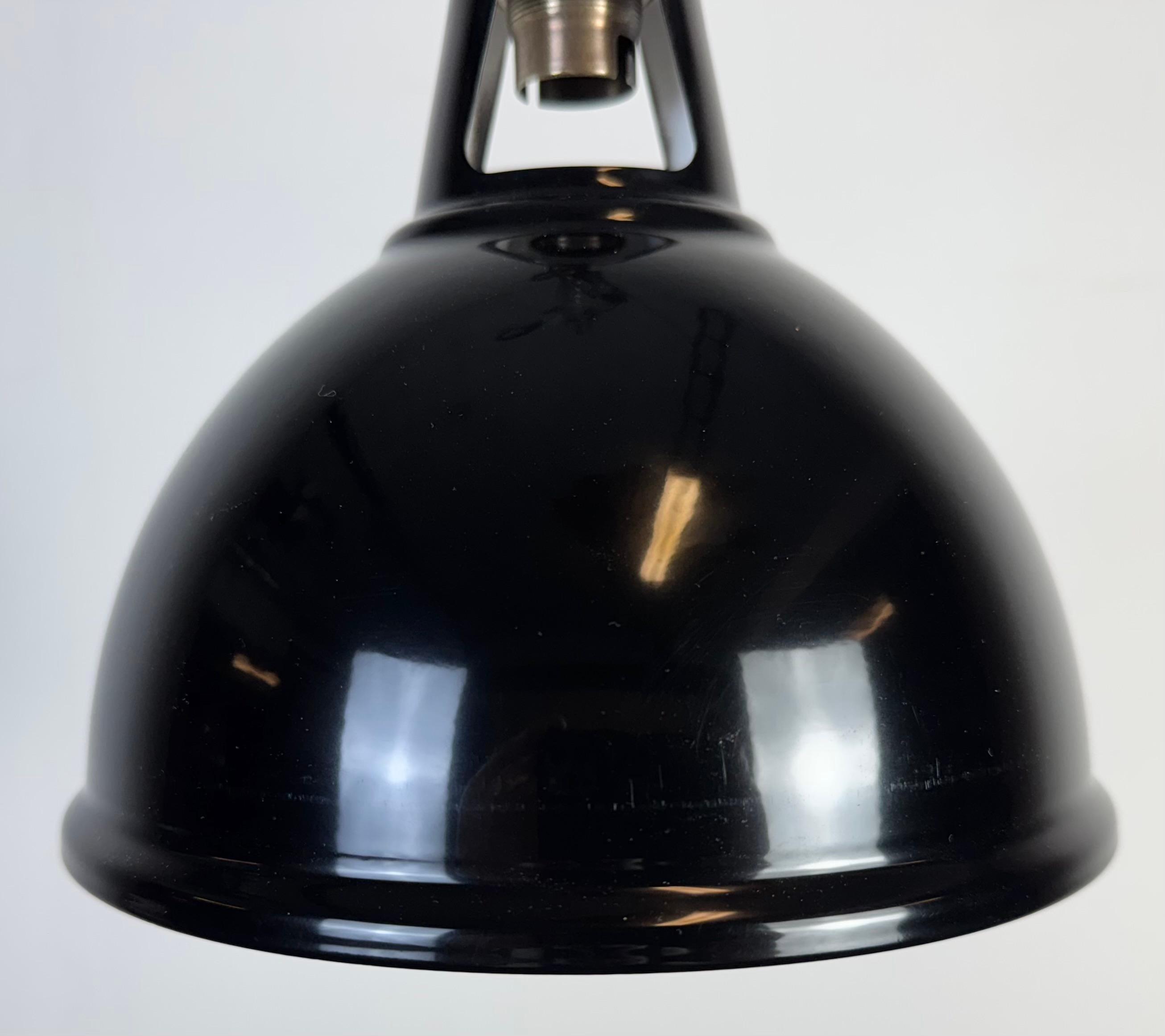 Vintage Industrial Black Painted Pendant Lamp, 2000s For Sale 1
