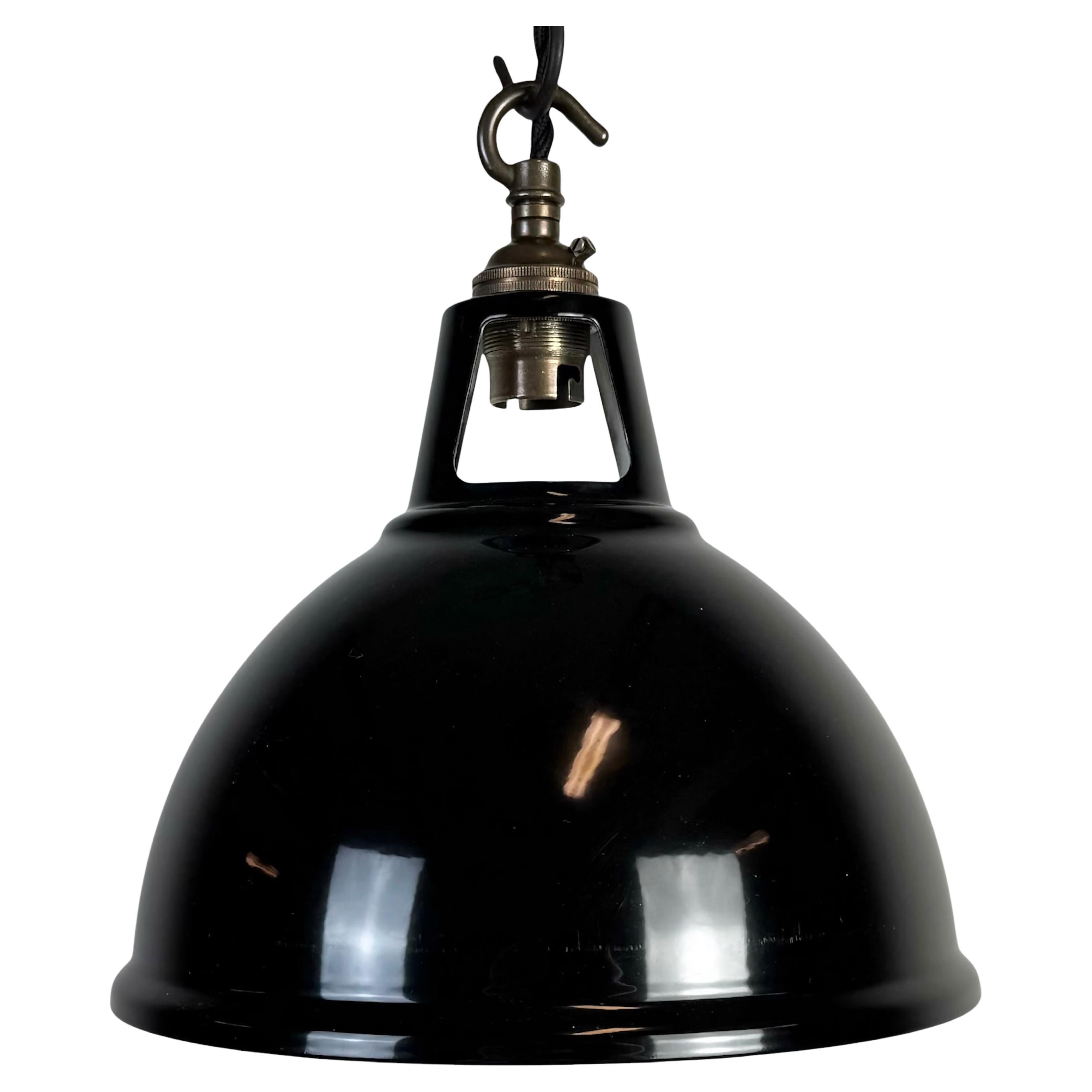 Vintage Industrial Black Painted Pendant Lamp, 2000s
