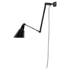 Vintage Industrial Black Steel Machinist Walligraph Wall Desk Lamp Light, C.1930